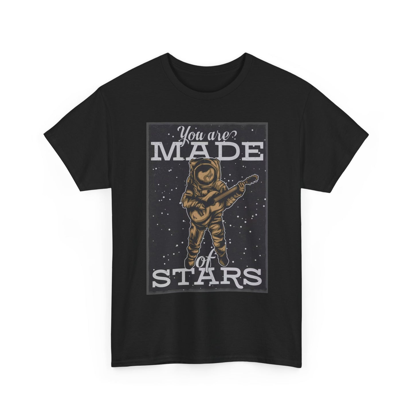 You Are Made Of Stars Graphic T Shirt Astronaut NASA Unisex Heavy Cotton Tee