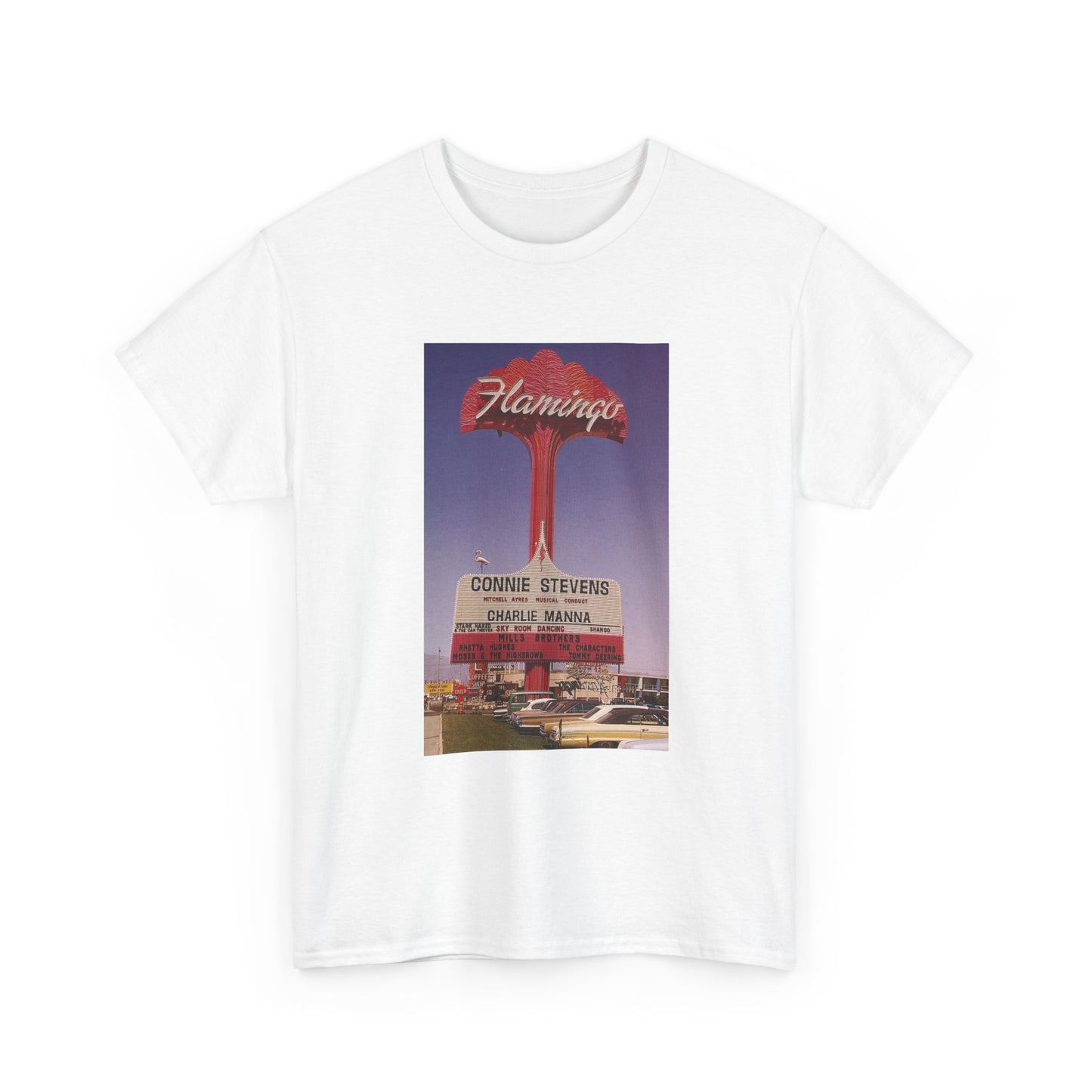 The Flamingo Tshirt Vintage Las Vegas Casino Strip Retro Unisex Heavy Cotton Tee