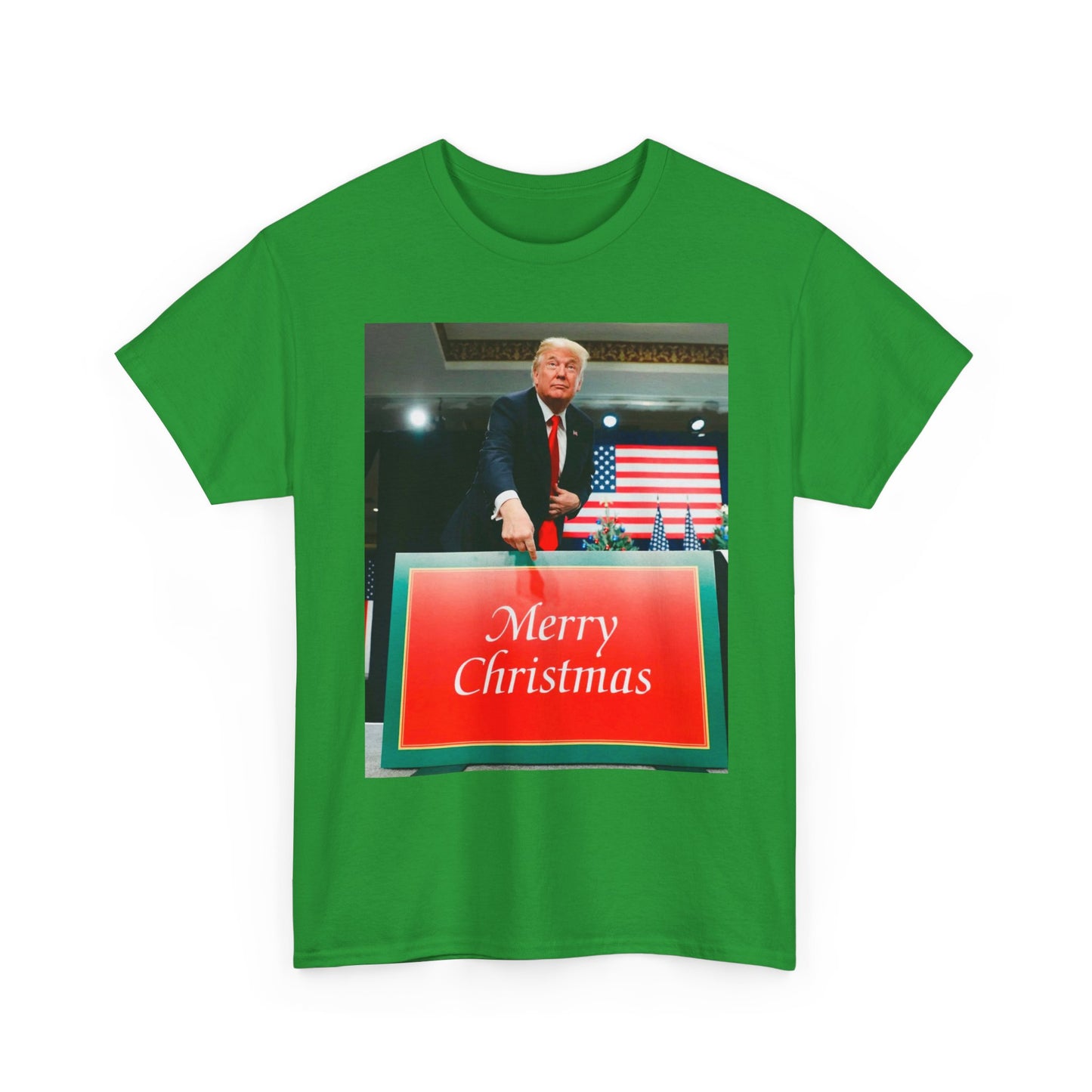 Trump Merry Christmas T Shirt Funny Holidays Graphic Unisex Heavy Cotton Tee3