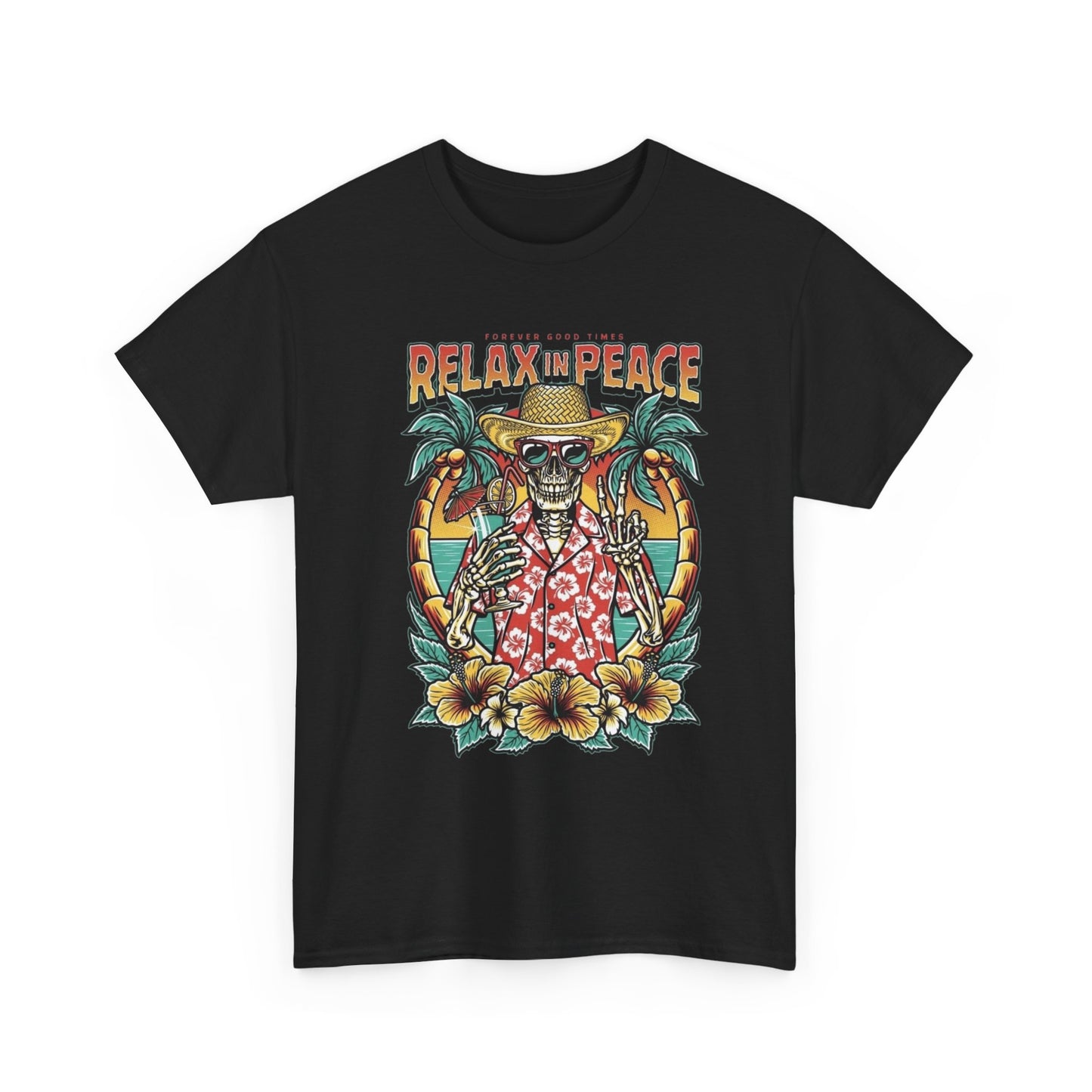 Relax In Peace Graphic T Shirt Unisex Heavy Cotton Tee New Gift