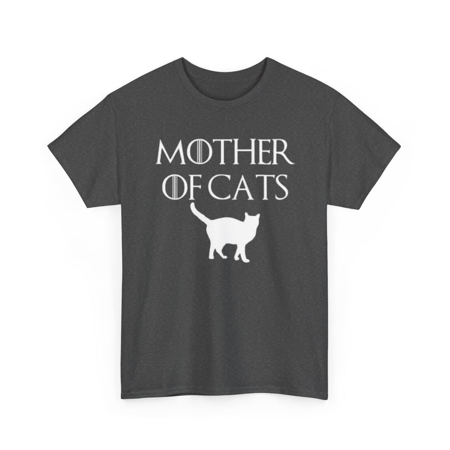 Mother Of Cats Funny Graphic T Shirt Cat Lover Kittens Unisex Heavy Cotton Tee