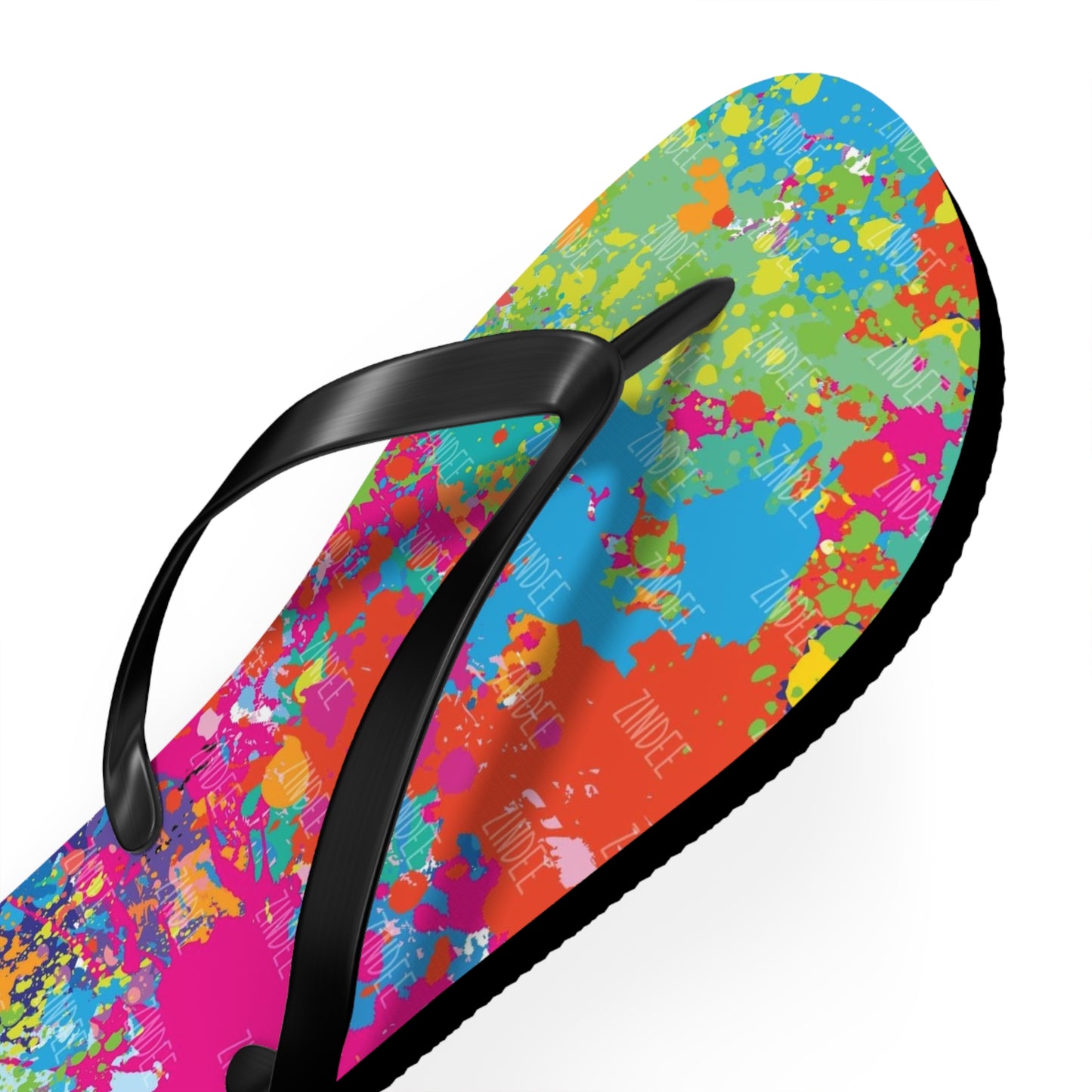 Paint Splatter Flip Flops, Sandals Slides, Summer Footwear, Brand New