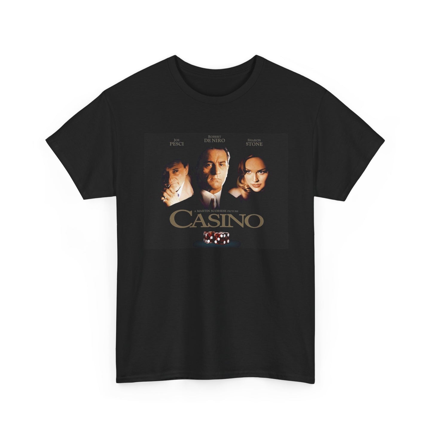 Casino Movie Poster Tshirt Las Vegas Retro Deniro Mobster Unisex Heavy Cotton 1
