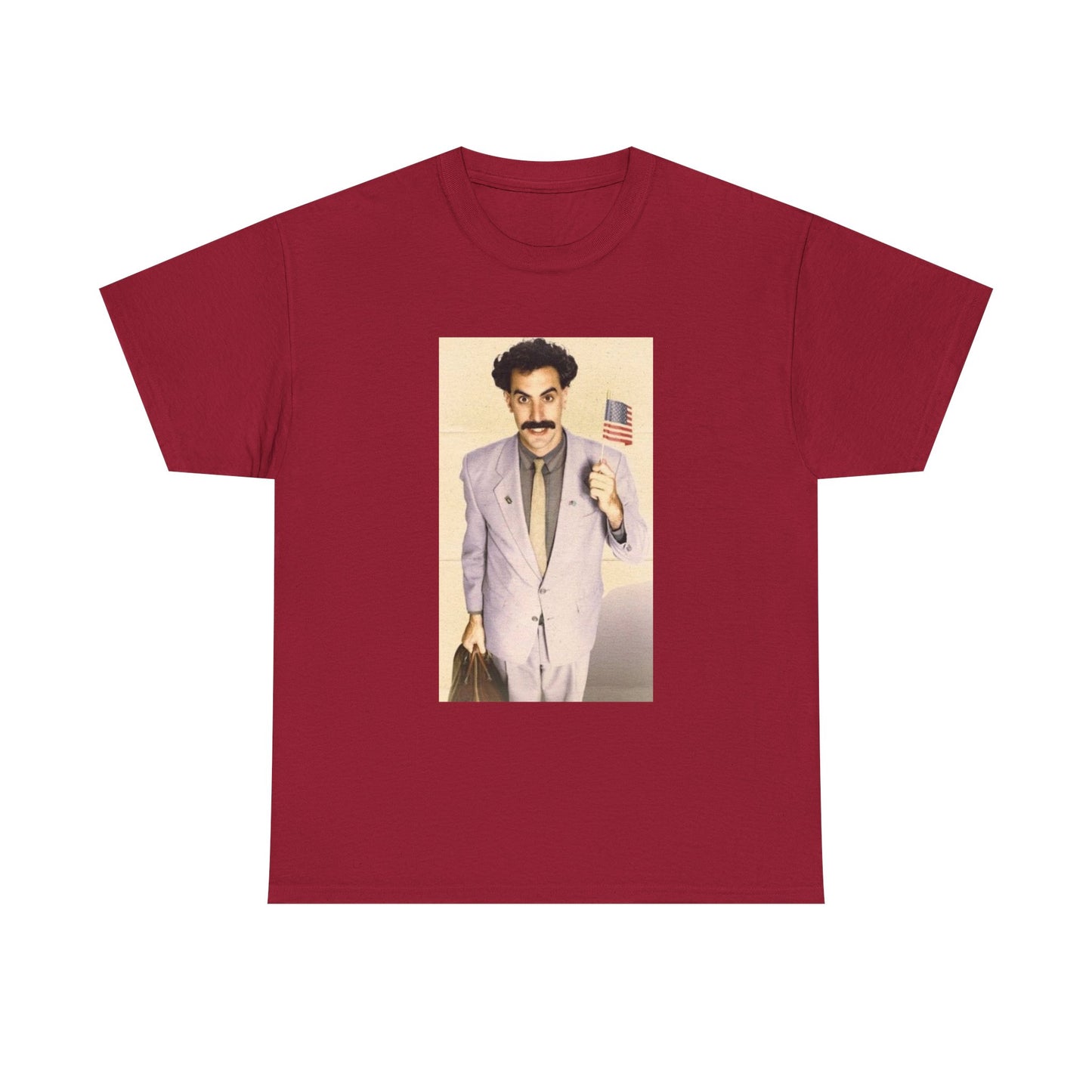 Borat Comes to America Tshirt Funny Comedy Movie Unisex Heavy Cotton Tee