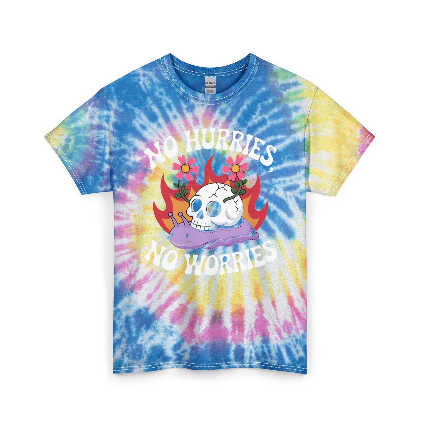 No Hurries No Worries Graphic T Shirt Unisex Tie Dye Cotton Tee