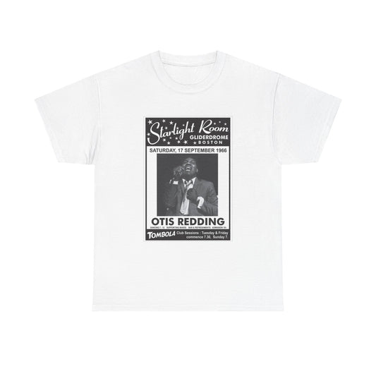 Otis Redding Tshirt The Starlight Room Boston Vintage Poster Unisex Heavy Cotton