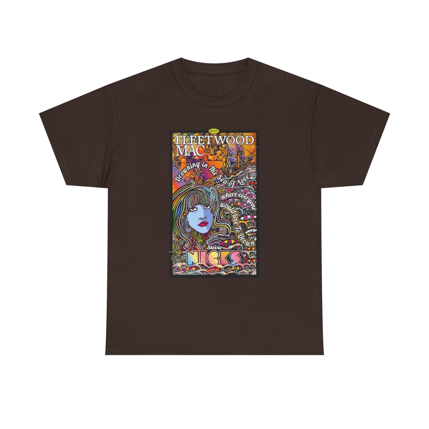 Fleetwood Mac T-shirt graphic vintage art 70s Unisex Heavy Cotton Tee