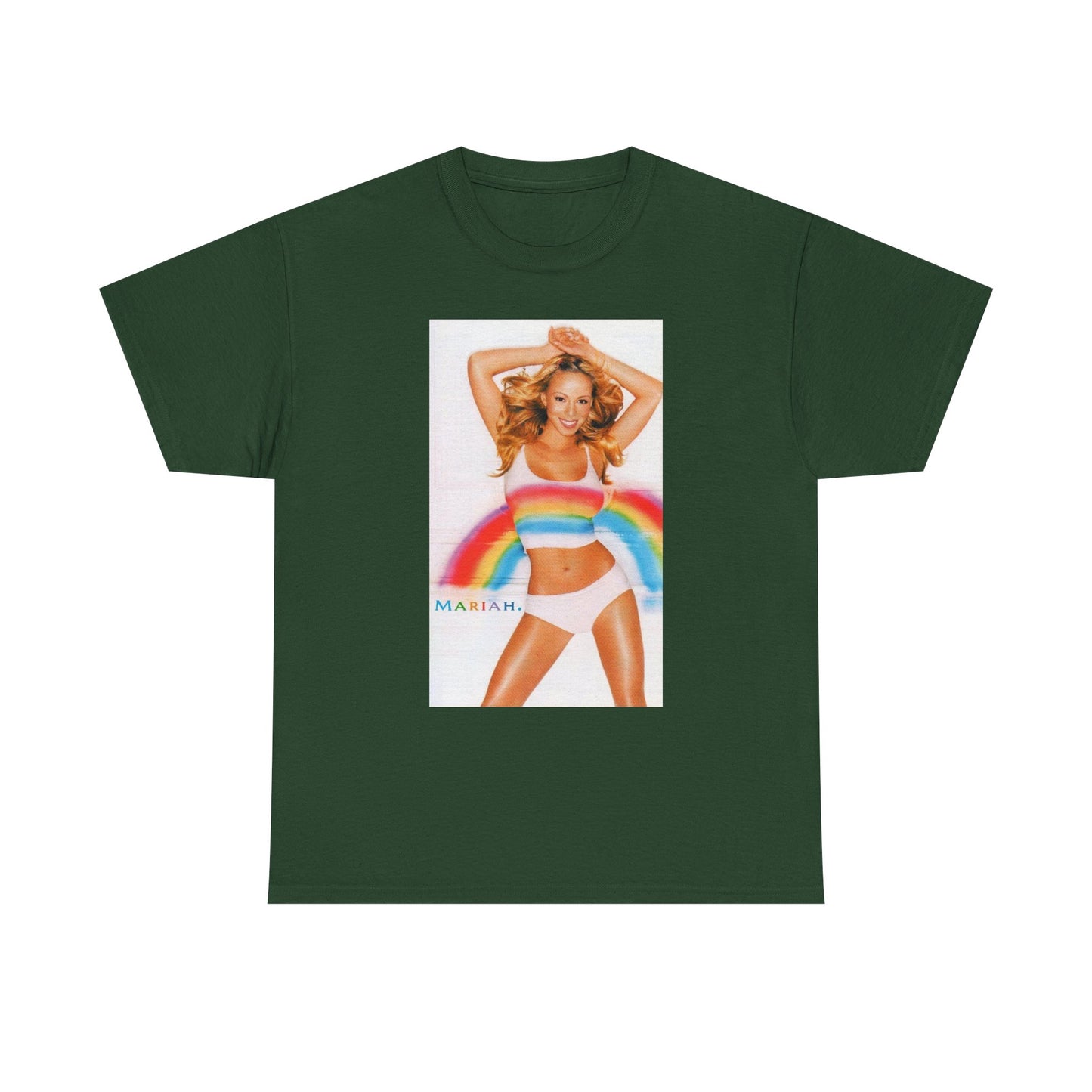 Mariah Carey T-shirt vintage Adam Sandler retro rainbow Unisex Heavy Cotton Tee