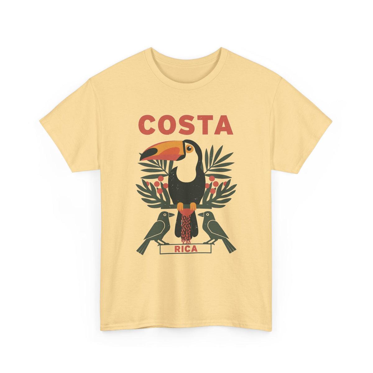 Costa Rica Graphic T Shirt Retro 80's Men's Heavy Cotton Tee