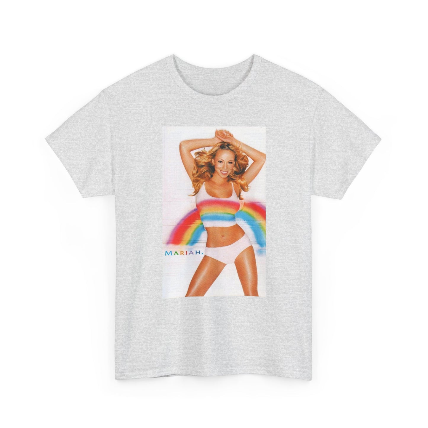 Mariah Carey T-shirt vintage Adam Sandler retro rainbow Unisex Heavy Cotton Tee