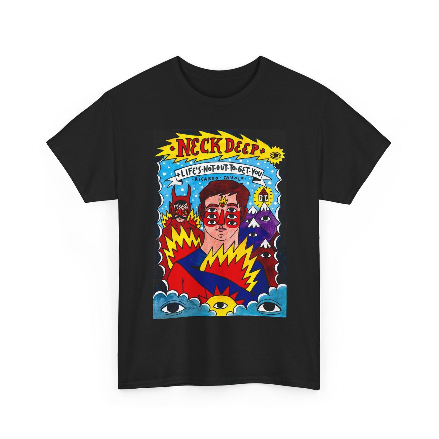 Neck deep T-shirt vintage retro art cover punk Unisex Heavy Cotton Tee