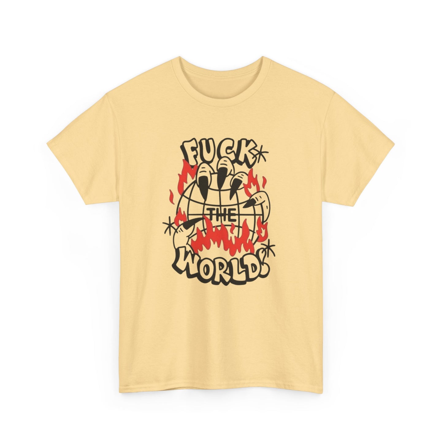 F The World Graphic T-Shirt Unisex Heavy Cotton Tee Gift NEW