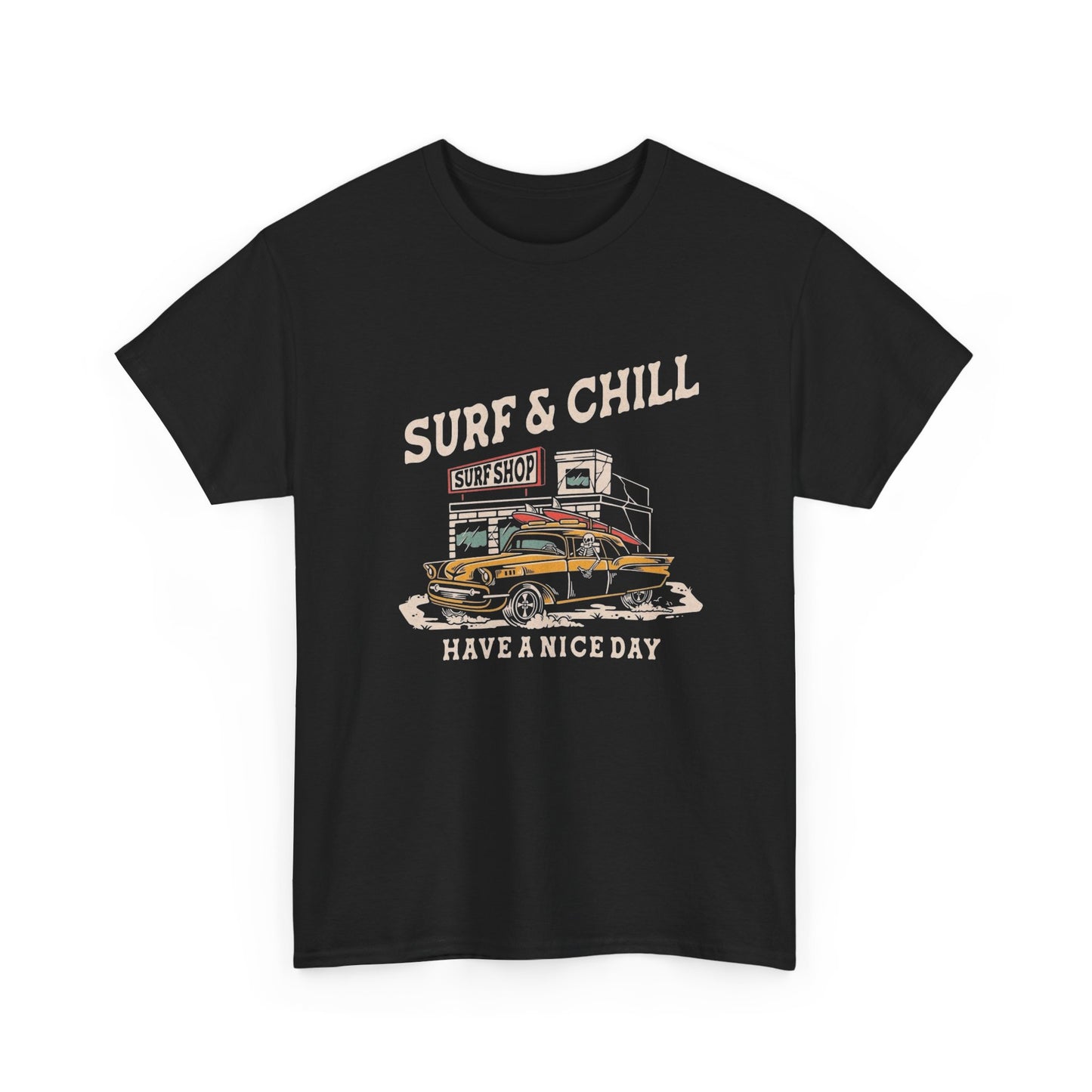 Surf And Chill Graphic T Shirt NEW Adult Tee