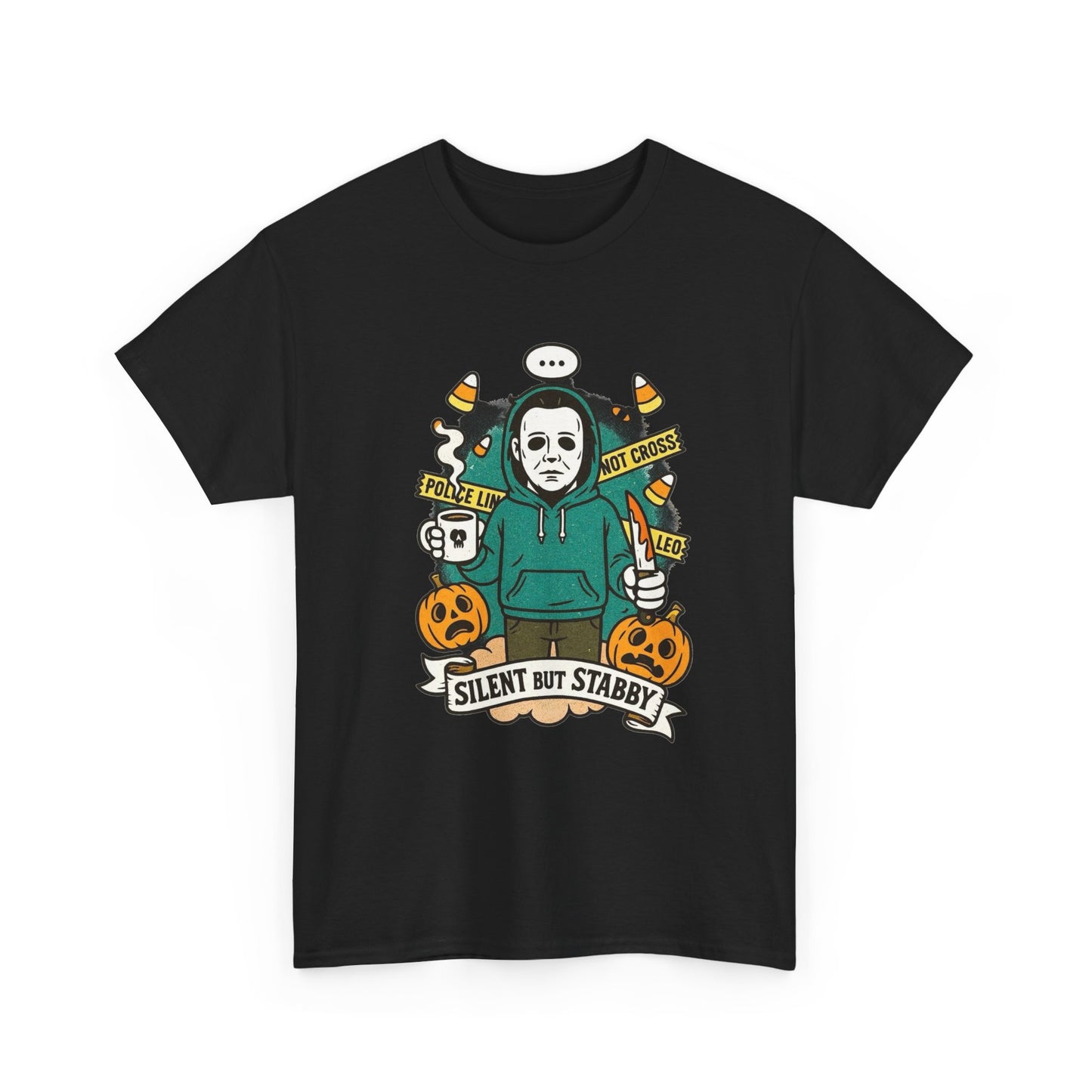 Silent But Stabby Graphic T Shirt NEW Unisex Heavy Cotton Tee
