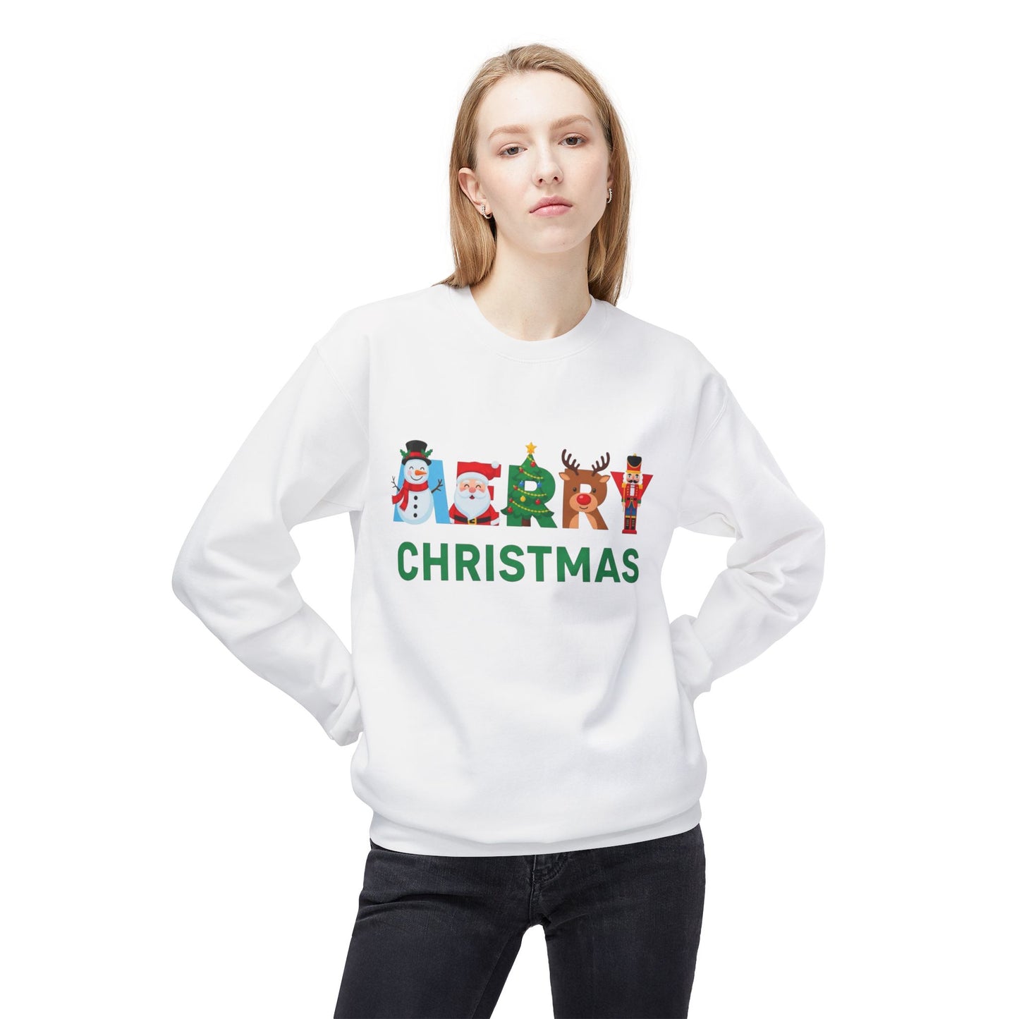 Merry Christmas Ornaments Sweater NEW Unisex Fleece Crewneck Sweatshirt