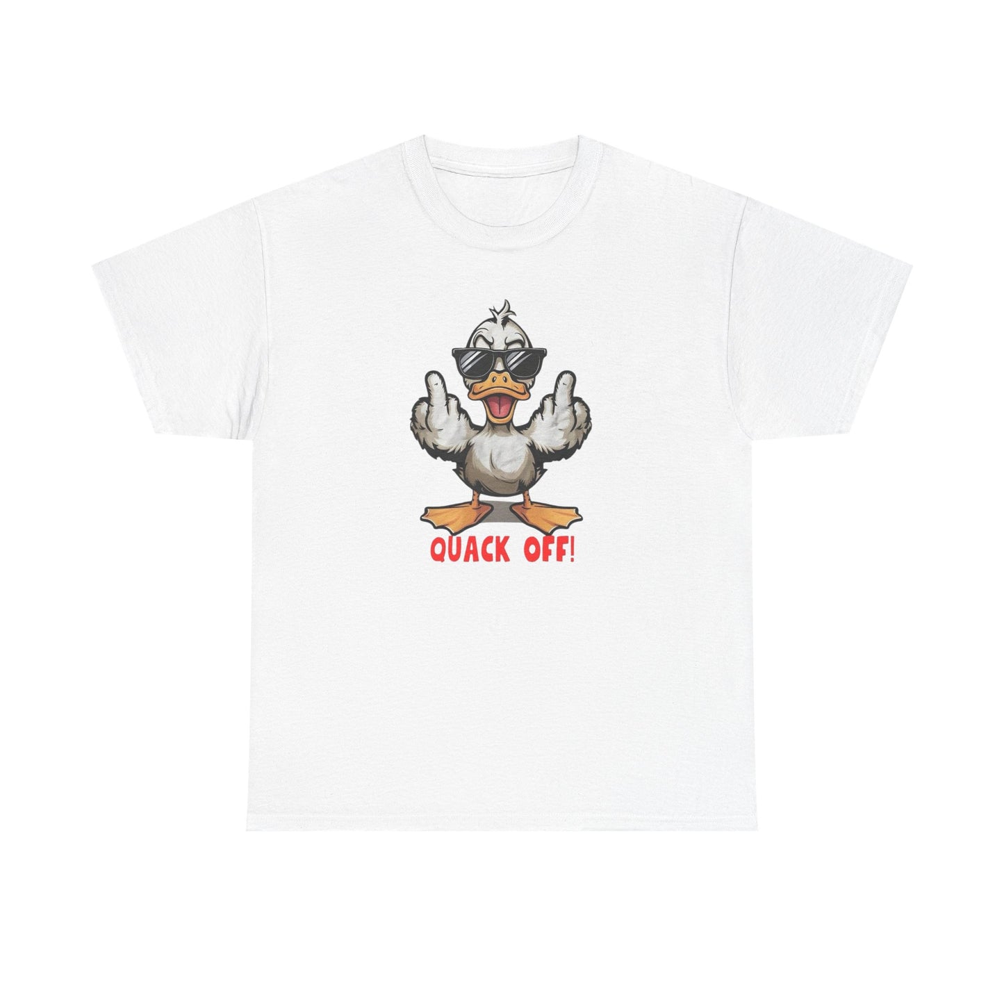 Quack Off Funny Duck Graphic T-Shirt Comfy Cotton Tee Brand NEW