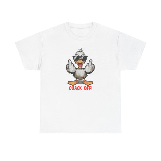 Quack Off Funny Duck Graphic T-Shirt Comfy Cotton Tee Brand NEW