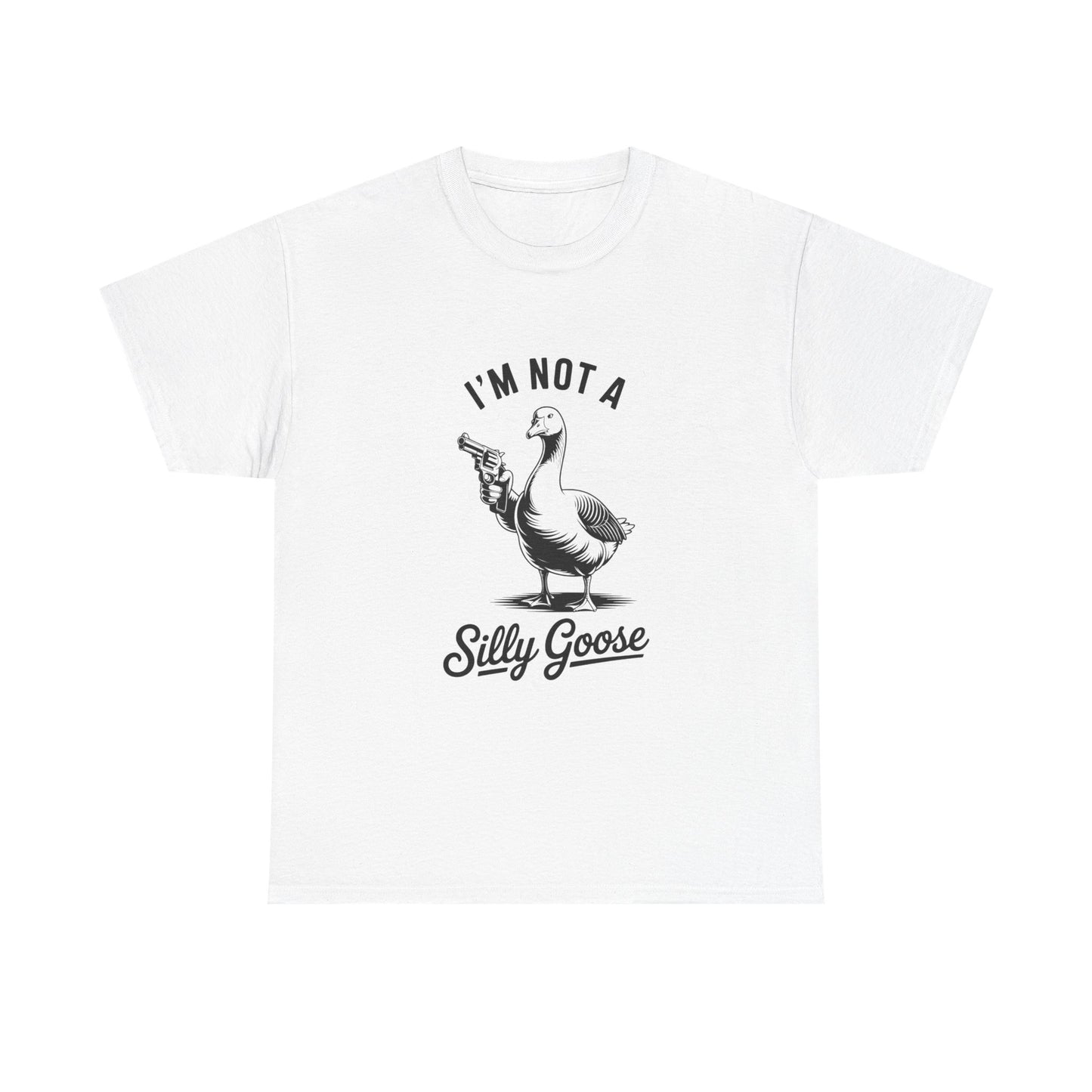Im Not A Silly Goose Funny Graphic T Shirt Cotton Tee Retro Gift