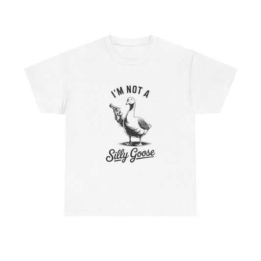 Im Not A Silly Goose Funny Graphic T Shirt Cotton Tee Retro Gift