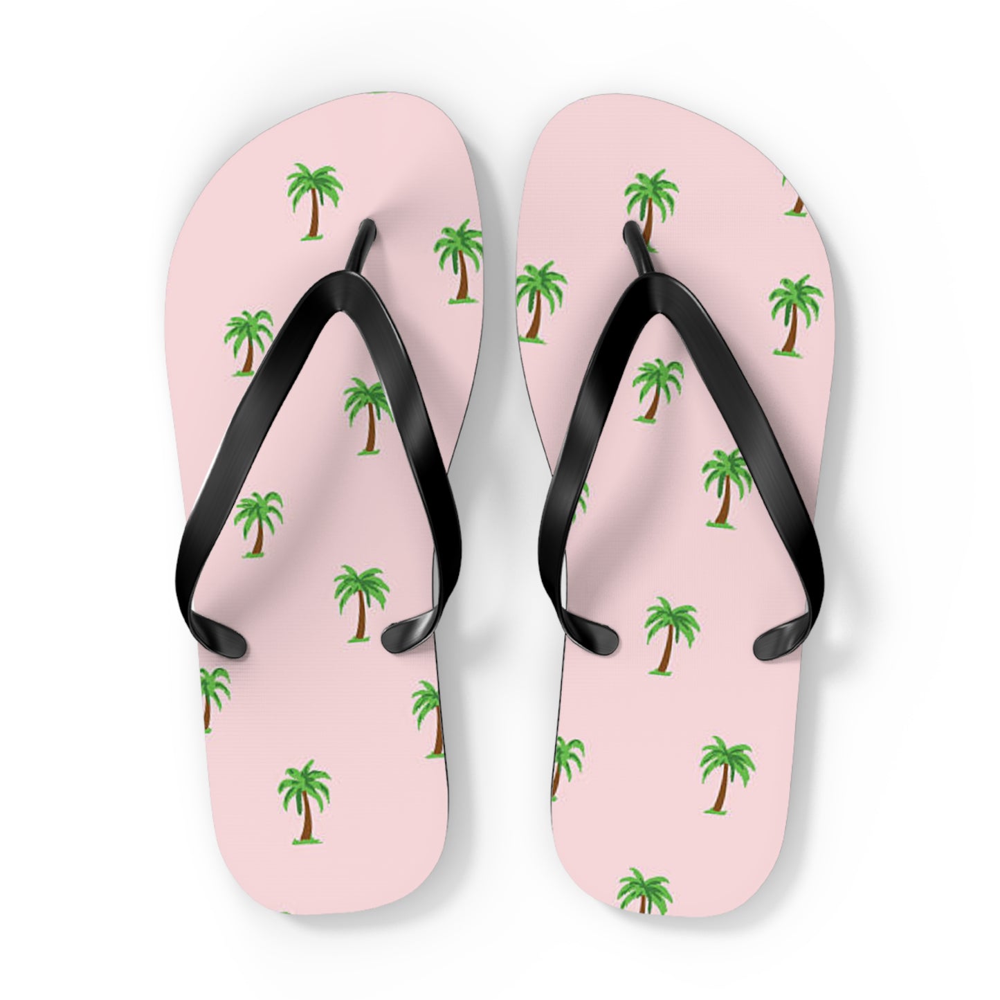 Palm Trees Pink Sandals Summer Flip Flops Slides BRAND NEW