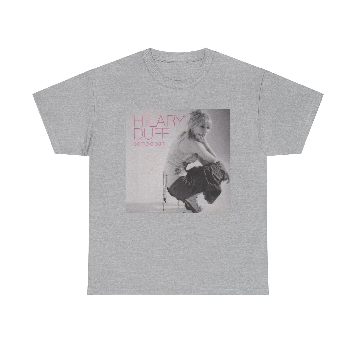 Hilary Duff Tshirt Vintage Album Poster Retro Pop Unisex Heavy Cotton Tee