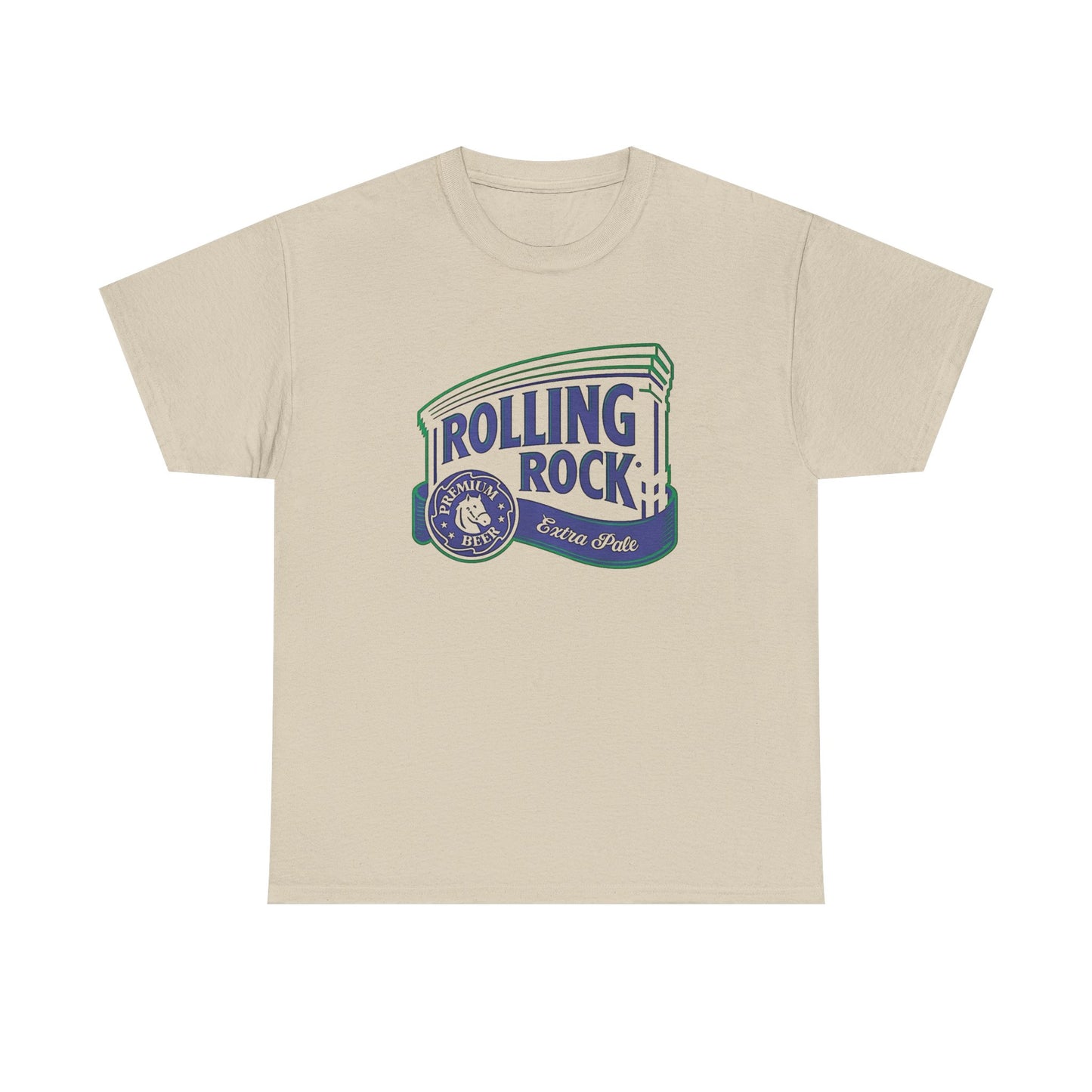 Rolling Rock Beer Vintage Graphic T Shirt NEW Unisex Heavy Cotton Tee