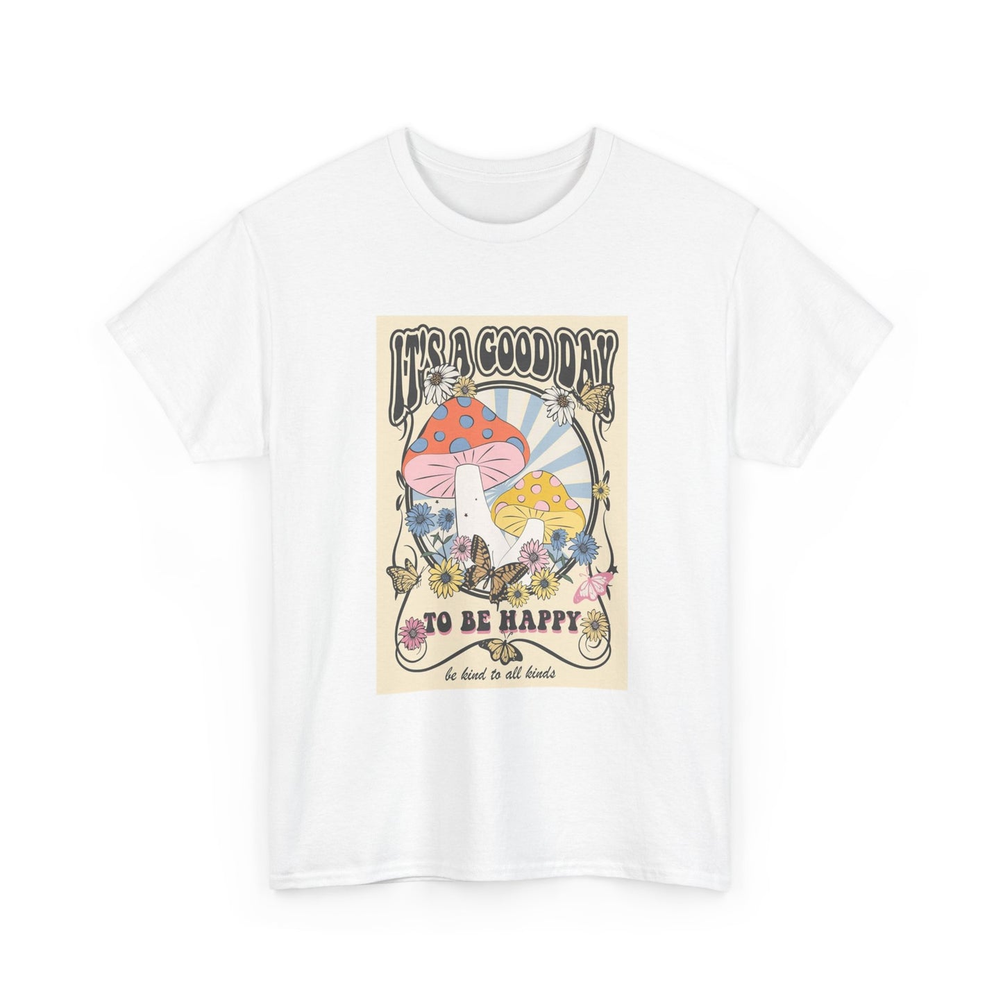 Trippy Mushroom Hunter Tshirt Mystical Graphic Vibe Unisex Its A Good Day
