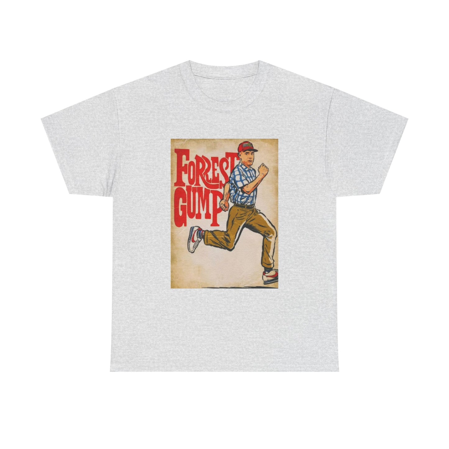 Forrest Gump Tshirt Vintage Retro Movie Poster Unisex Heavy Cotton Tee