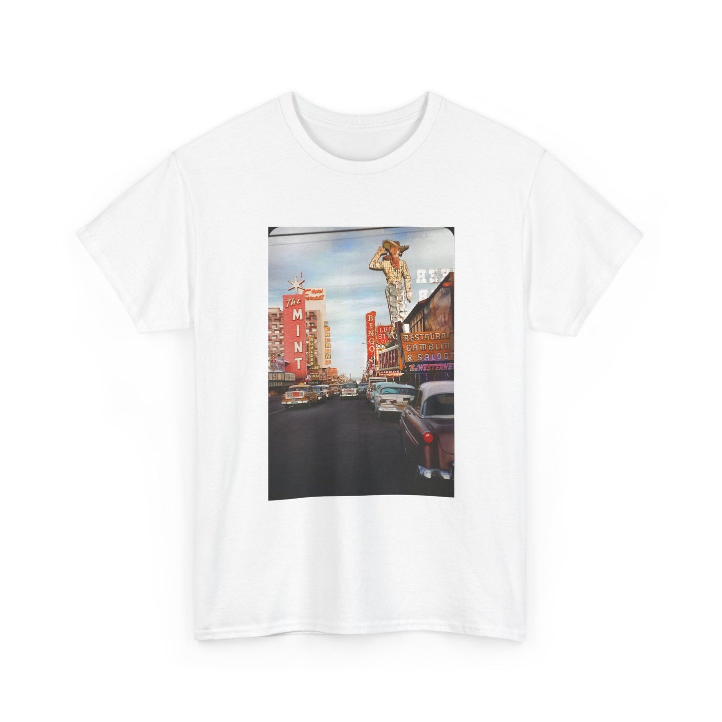 Old Las Vegas Tshirt Vintage Strip Retro Photo Nostalgia Unisex Heavy The Mint