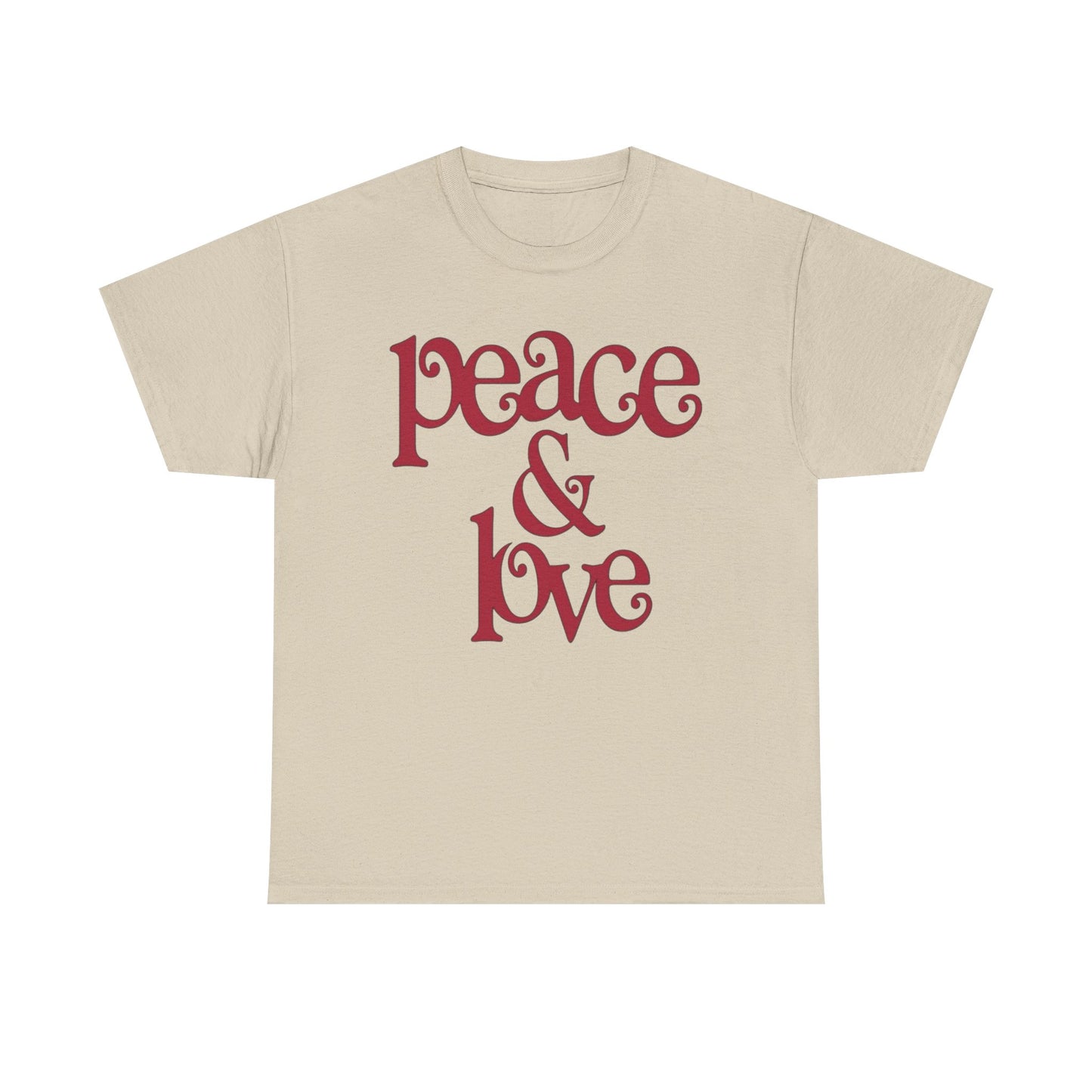 Peace And Love Retro Graphic T Shirt Adult NEW