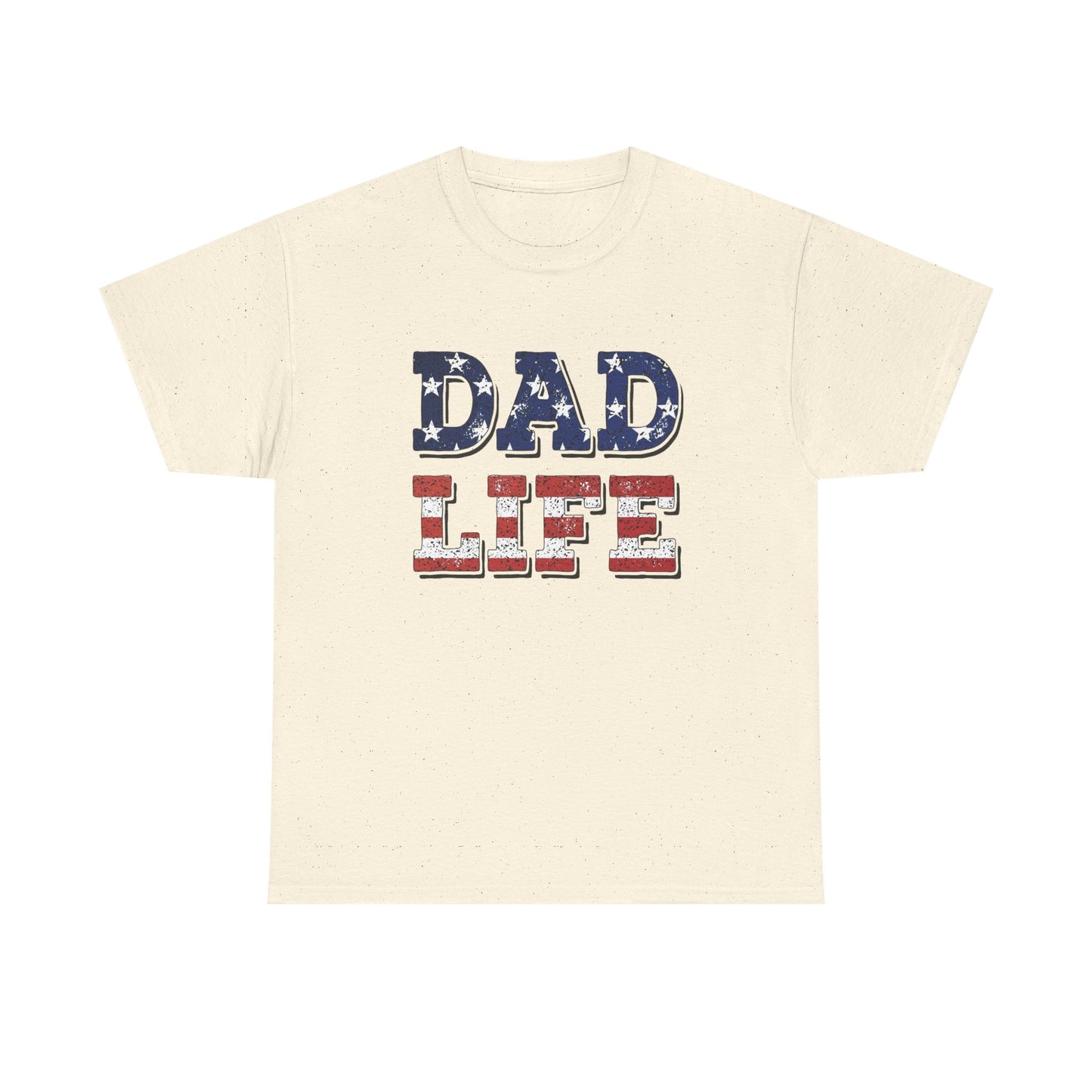 Dad Life USA American Flag Graphic T Shirt NEW ADULT Unisex Heavy Cotton Tee