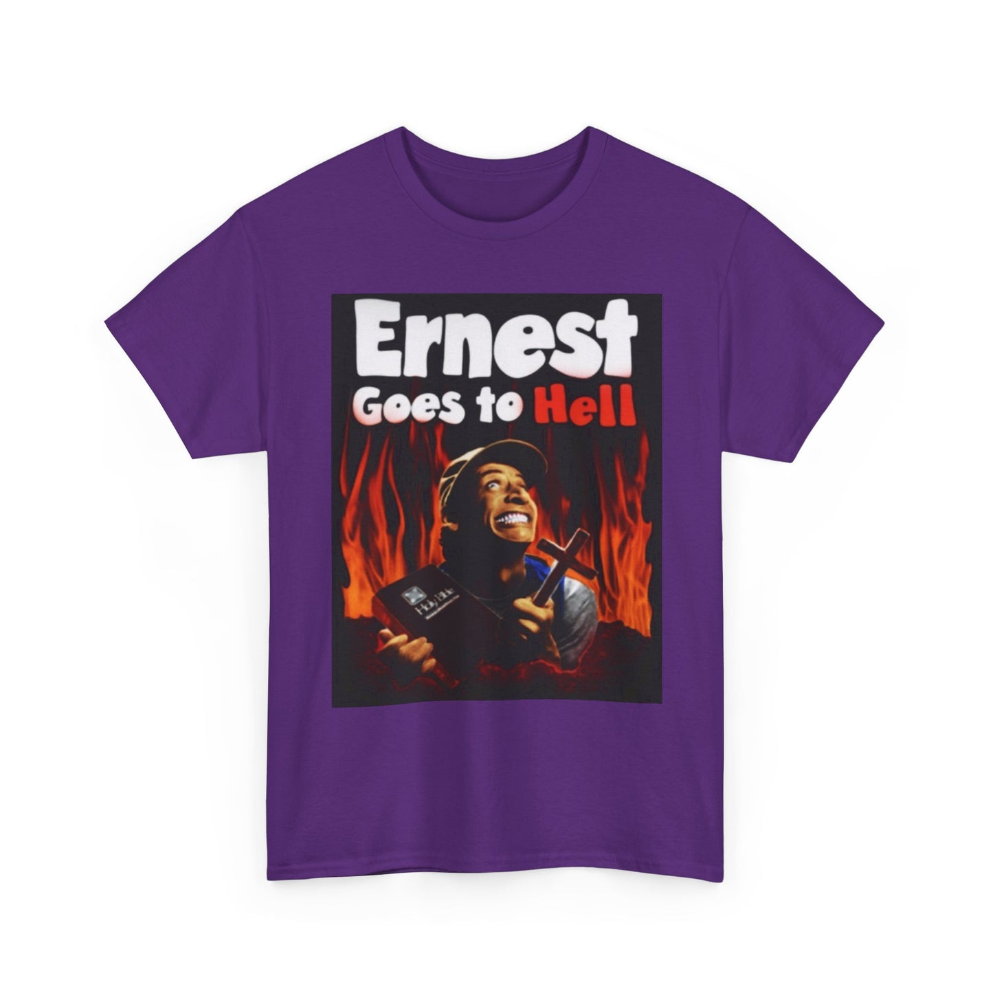 Ernest Goes To Hell Graphic T Shirt Funny Vintage Poster Unisex Heavy Cotton Tee