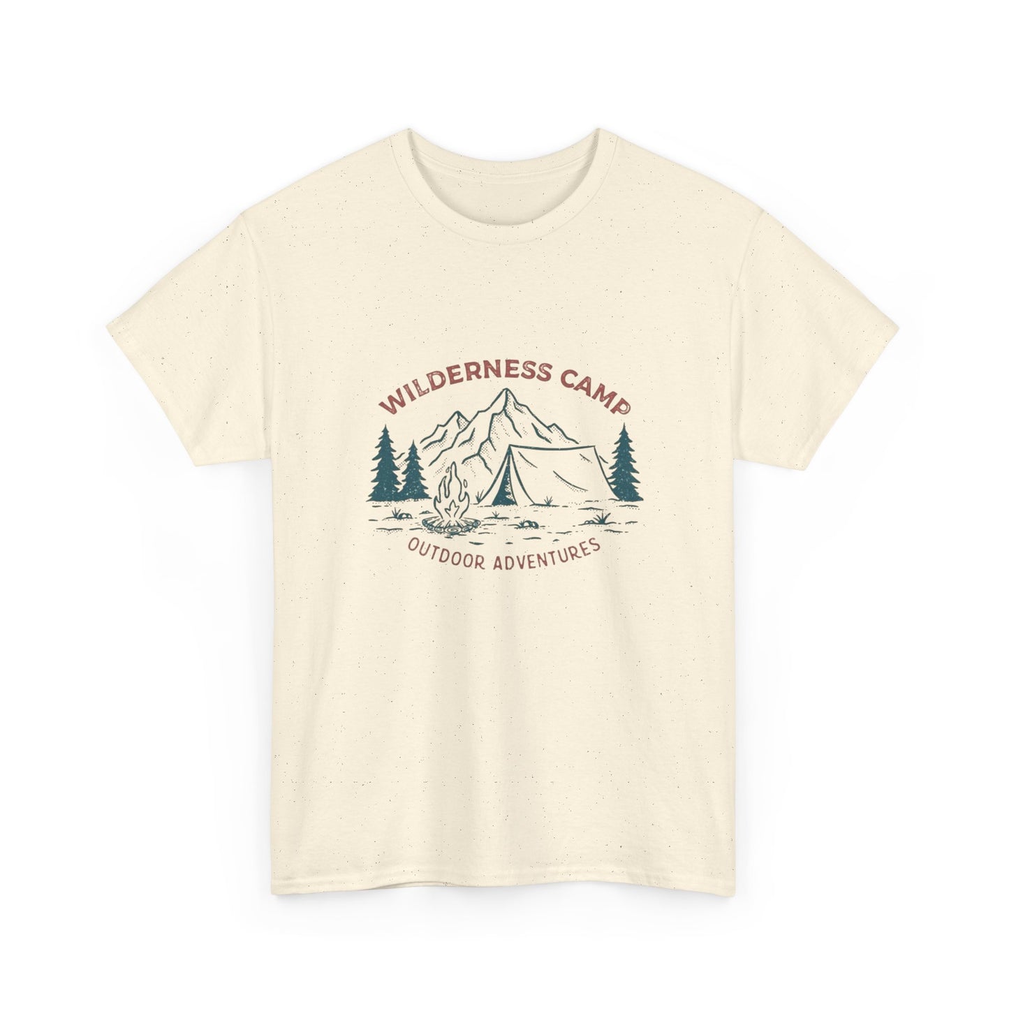 Wilderness Camp Graphic T Shirt Unisex Heavy Cotton Tee