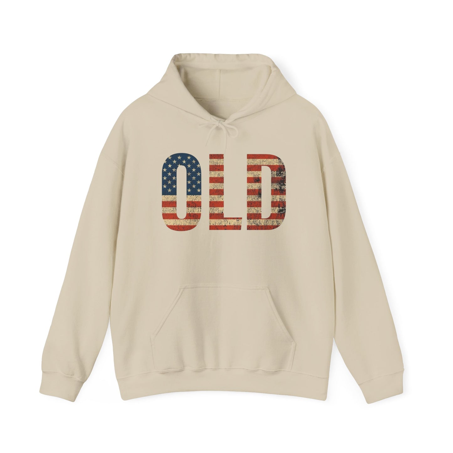 OLD American Flag Retro Graphic Hoodie Men's Heavy Blend™ Hooded Sweatshirt