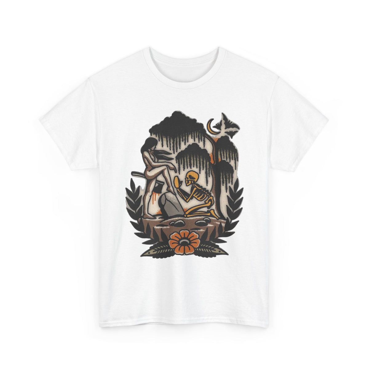 Praying For Women Funny Mystical Forest Moon Goddess Graphic T-Shirt Men's Tee