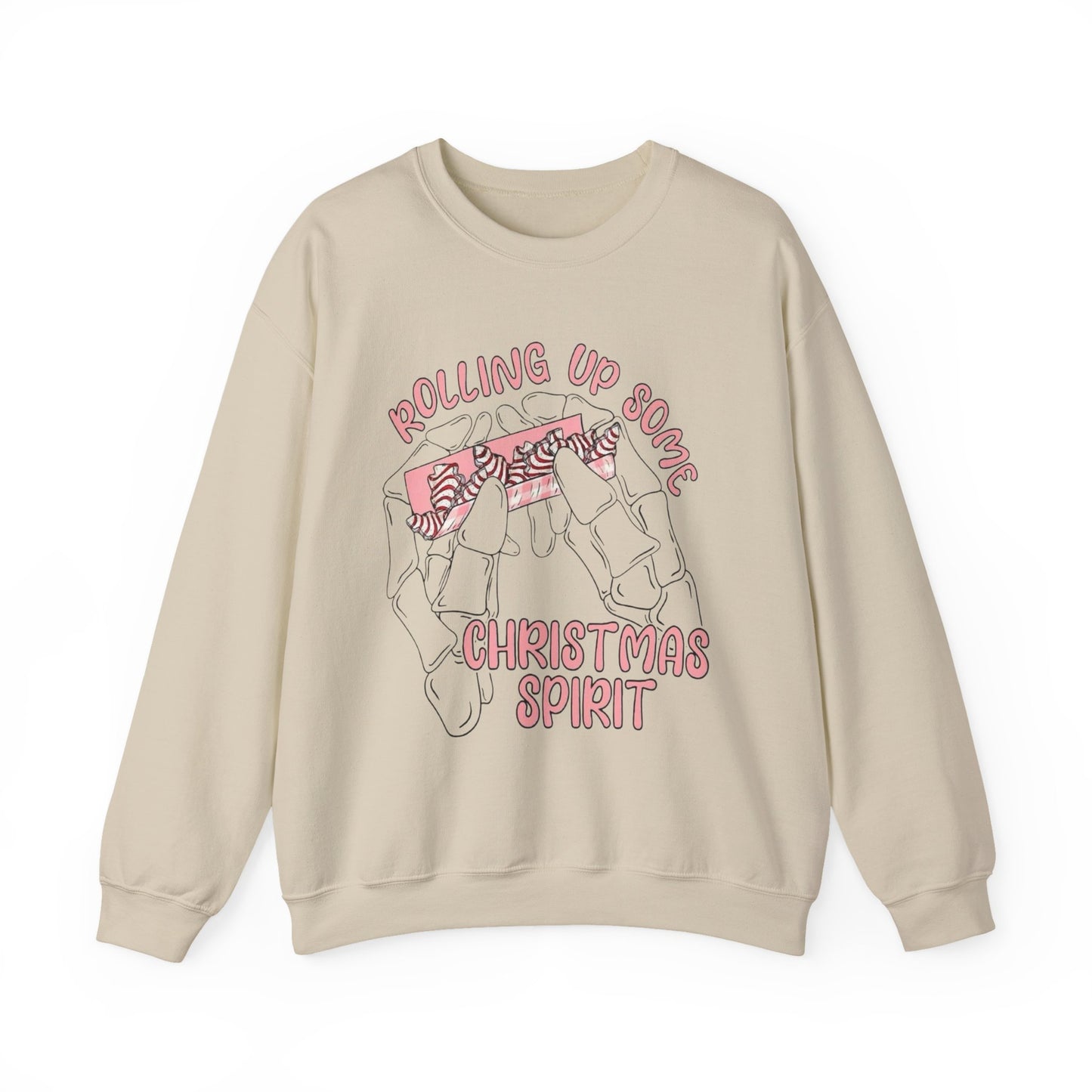 Rolling Up Some Christmas Spirit Funny Sweater NEW Heavy Crewneck Sweatshirt
