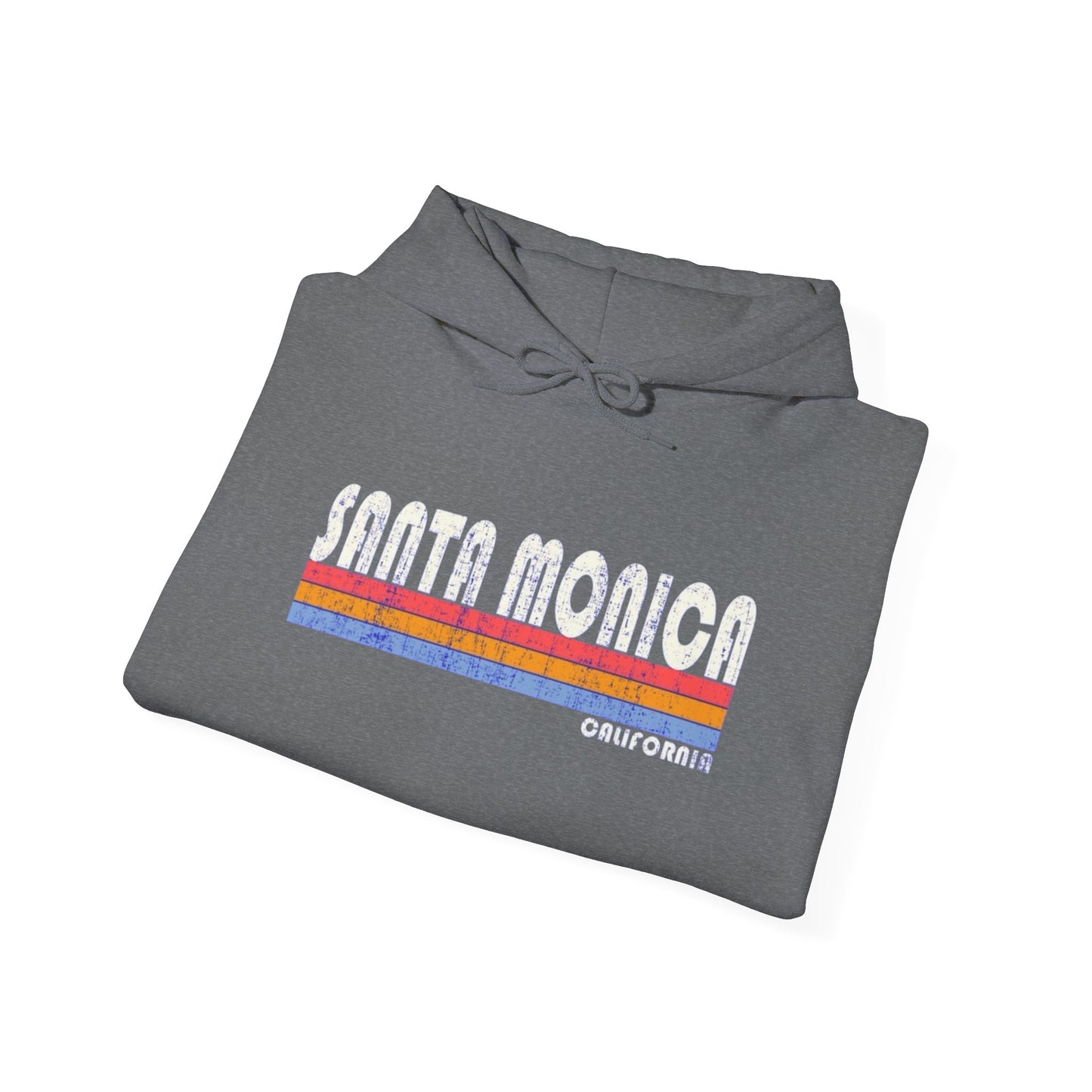 Santa Monica California Graphic Hoodie Heavy Blend Sweatshirt NEW