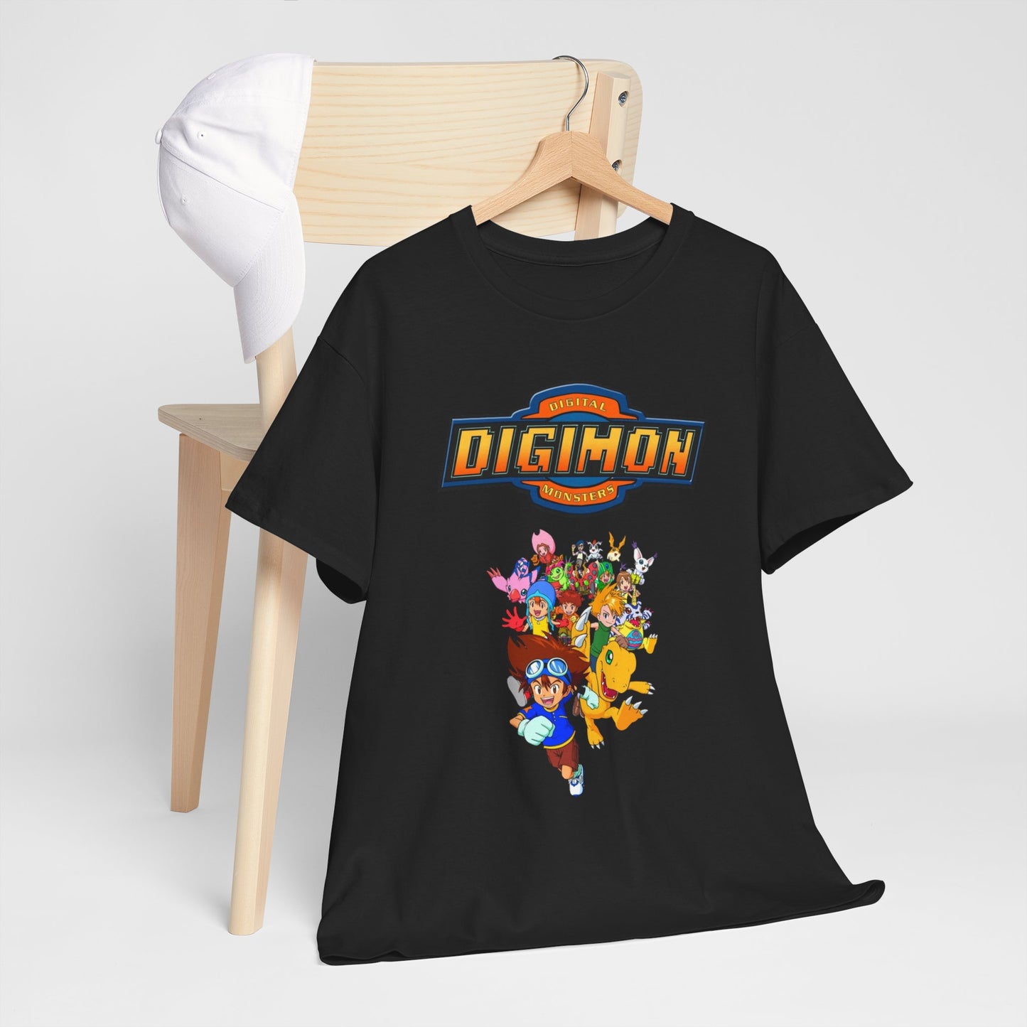 Digimon Retro 90's Kids Vintage Graphic T Shirt Unisex Heavy Cotton Tee