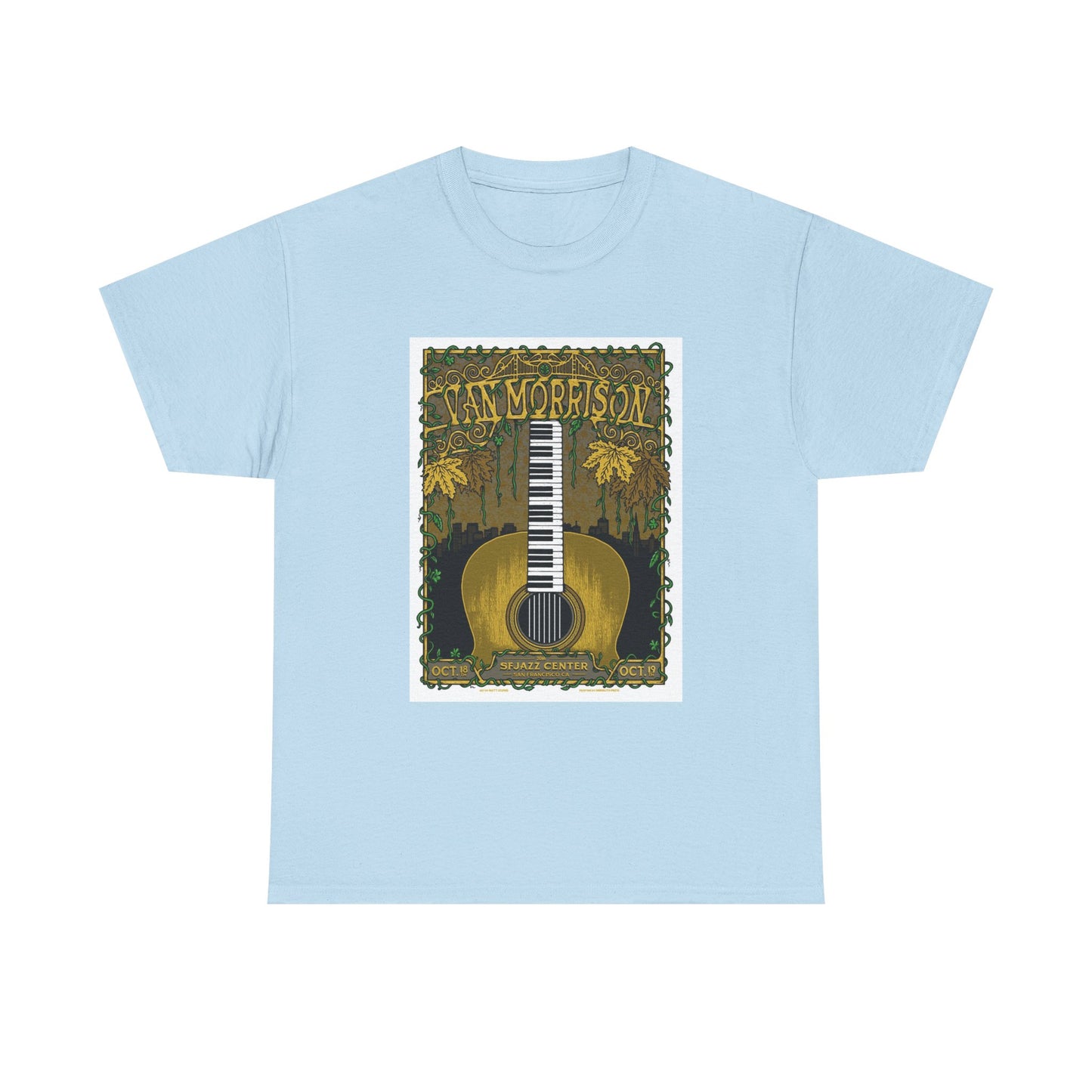 Van Morrison Tshirt Classic Rock Merch Graphic Retro Unisex Heavy Cotton Tee