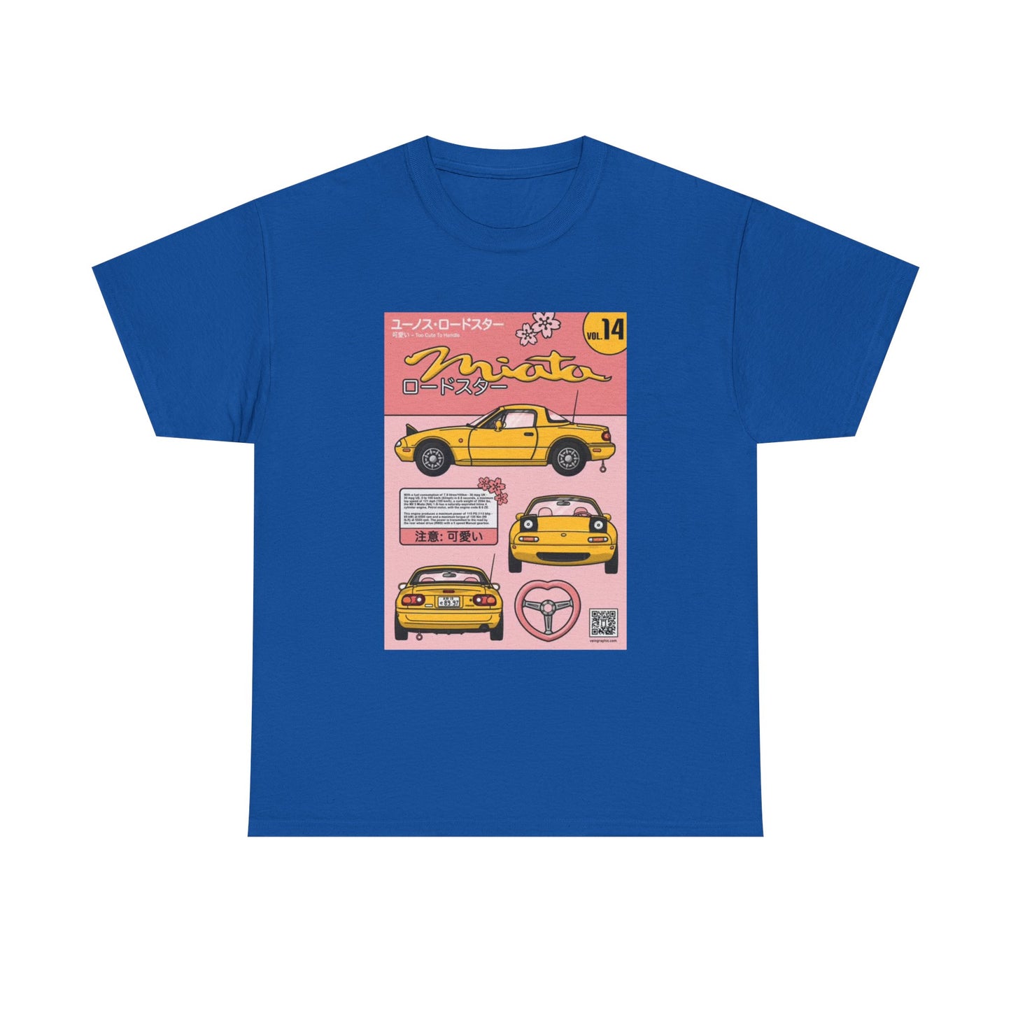Mazda Miata Tshirt JDM Graphic Anime Cute Unisex Heavy Cotton Tee