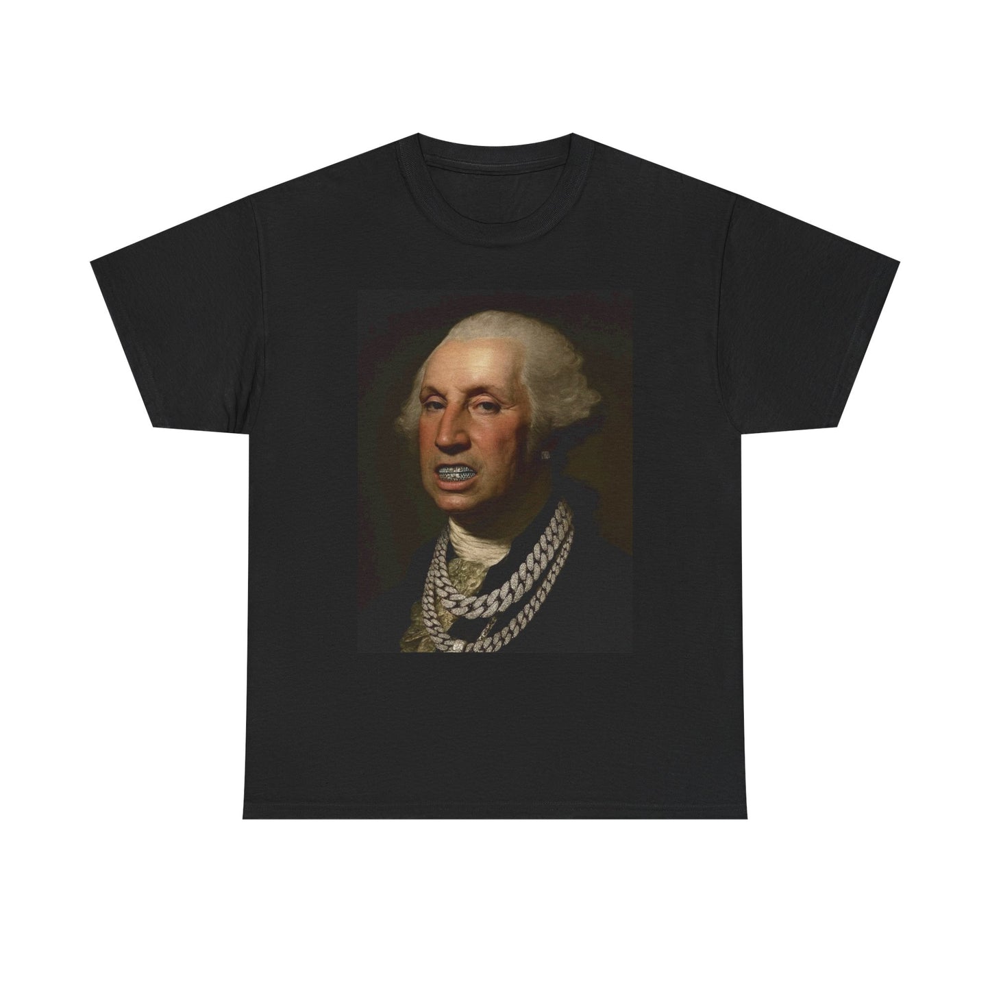 George Washington Bling Funny Graphic T Shirt Men's Heavy Cotton Tee - Quality - Modern True to Size