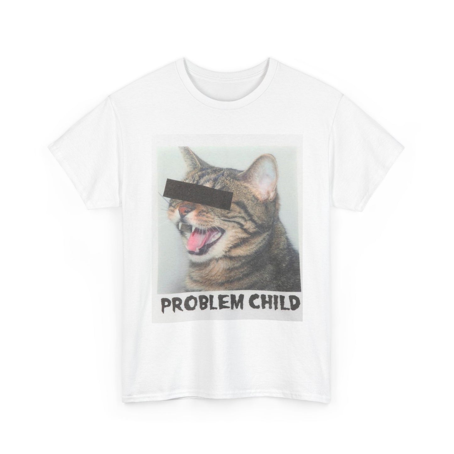 Problem Child Funny Cat Graphic T Shirt Unisex Heavy Cotton Tee BRAND NEW