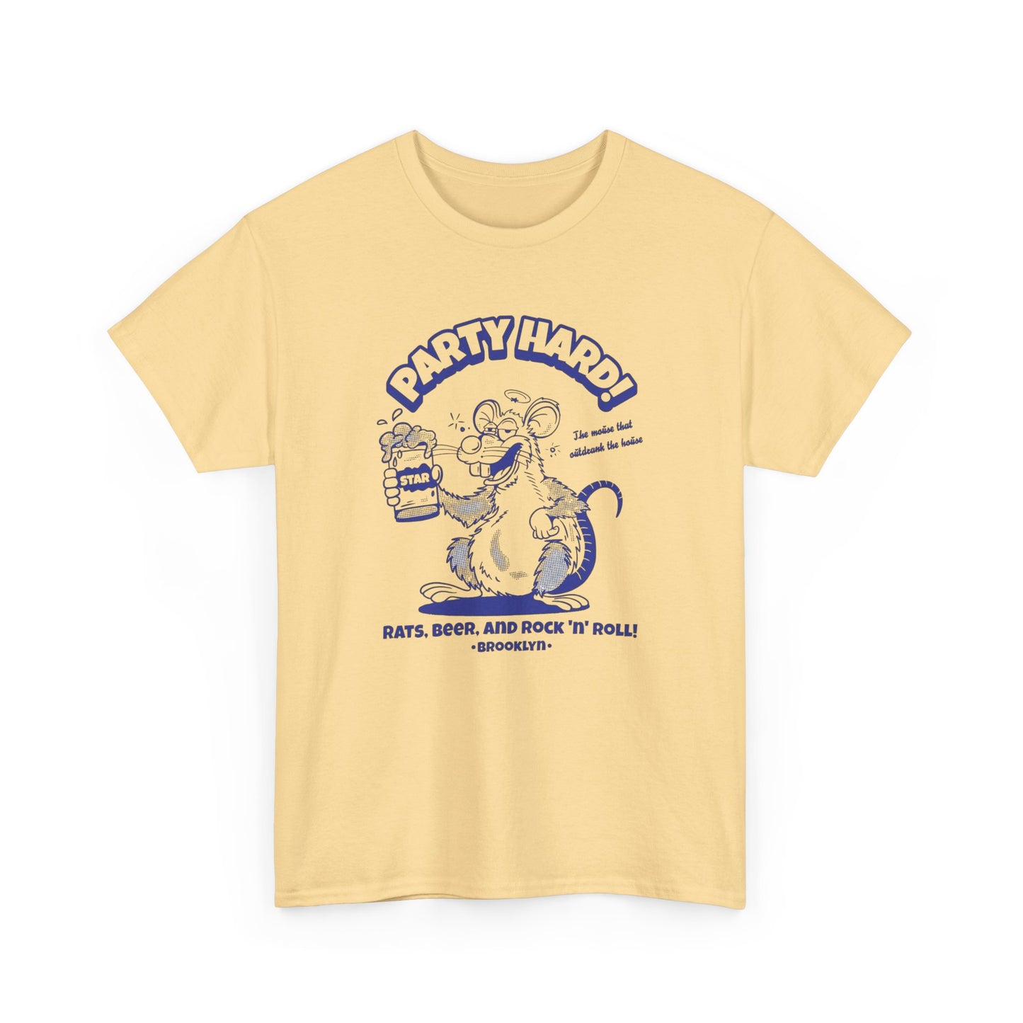 Party Hard Rats And Beers Graphic T-Shirt Comfy Cotton Tee Brand NEW
