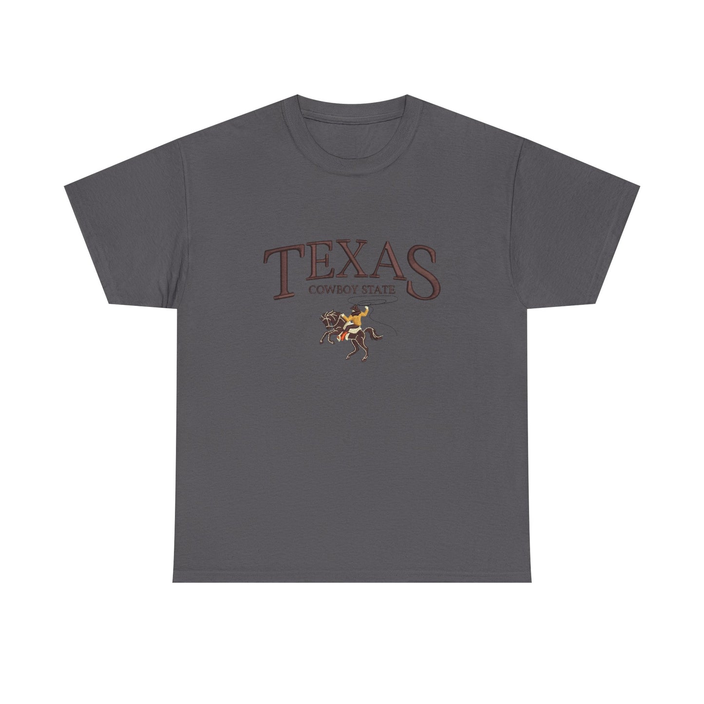 Texas Cowboy State Graphic T Shirt NEW Unisex Heavy Cotton Tee