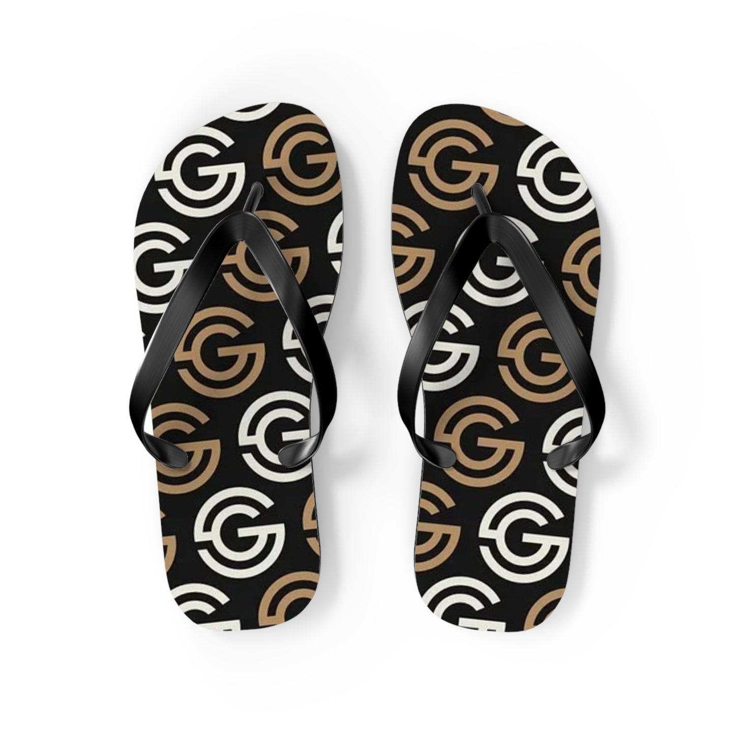Tan And White Flip Flops, Sandals Slides, Summer Footwear, Brand New