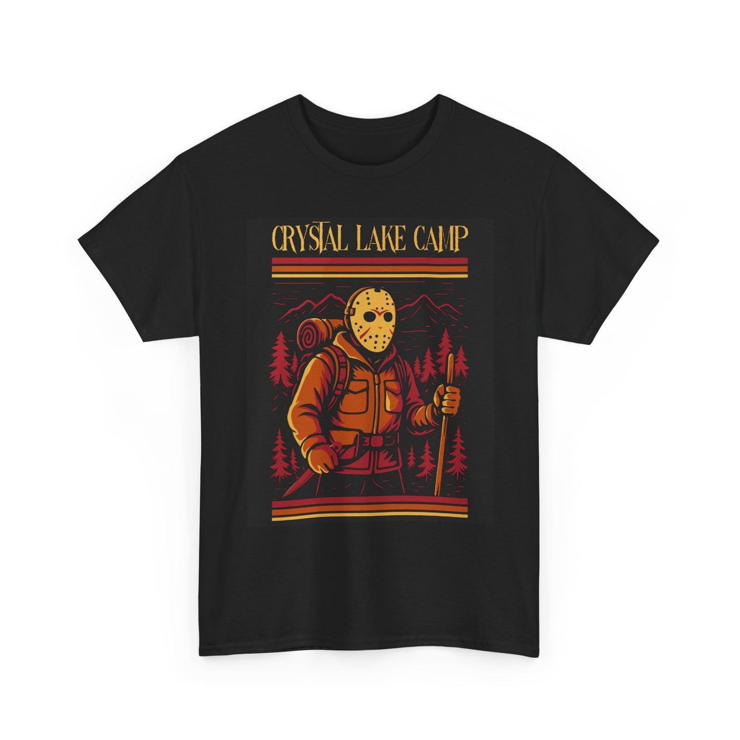 Crystal Lake Camp Graphic T Shirt Jason Movie Unisex Heavy Cotton Tee