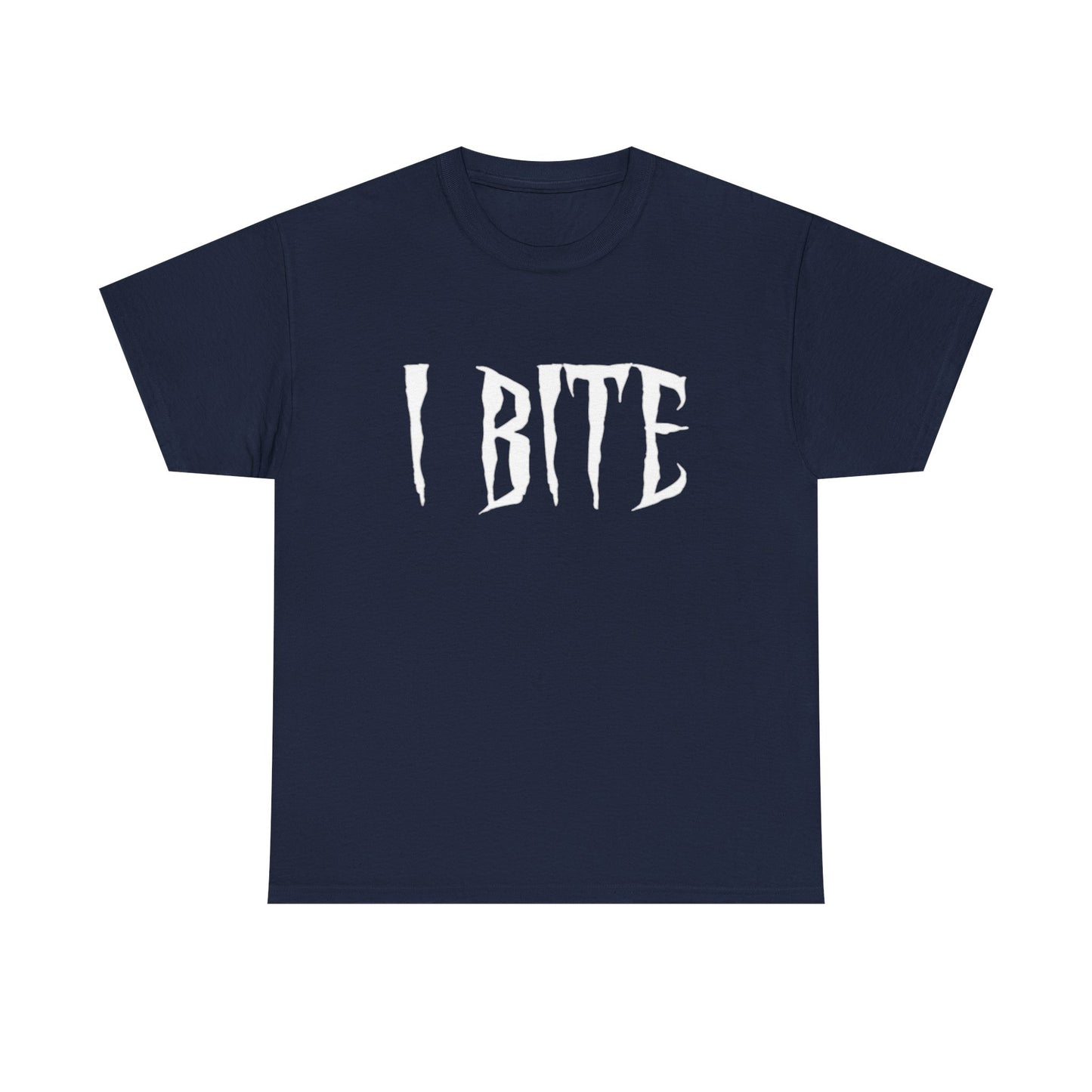 I Bite Shirt Funny Joke Graphic Vampire Dad Humor Unisex Heavy Cotton Tee