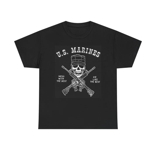 US Marines Graphic T Shirt Retro veterans Unisex Heavy Cotton Tee