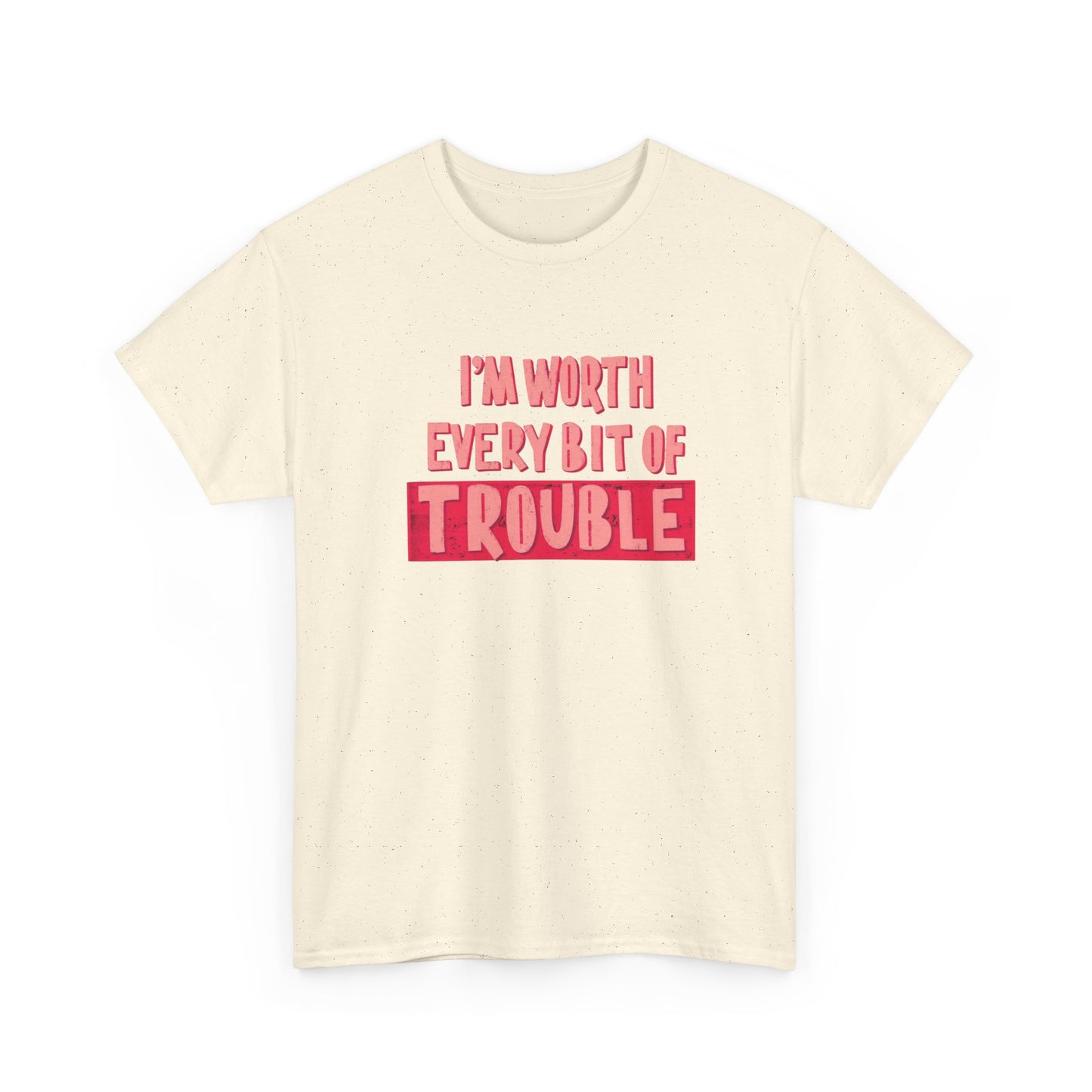 Im Worth Every Bit Of Trouble Graphic T Shirt Unisex Heavy Cotton Tee Gift