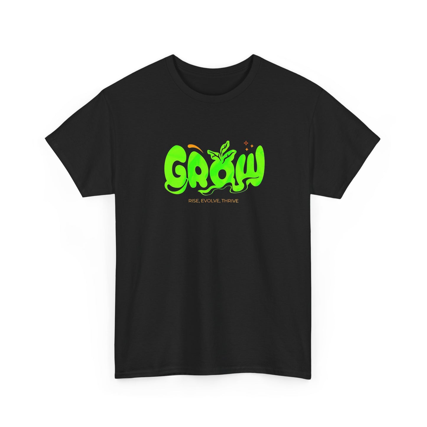 Grow And Evolve Retro Graphic T-Shirt Unisex Heavy Cotton Tee